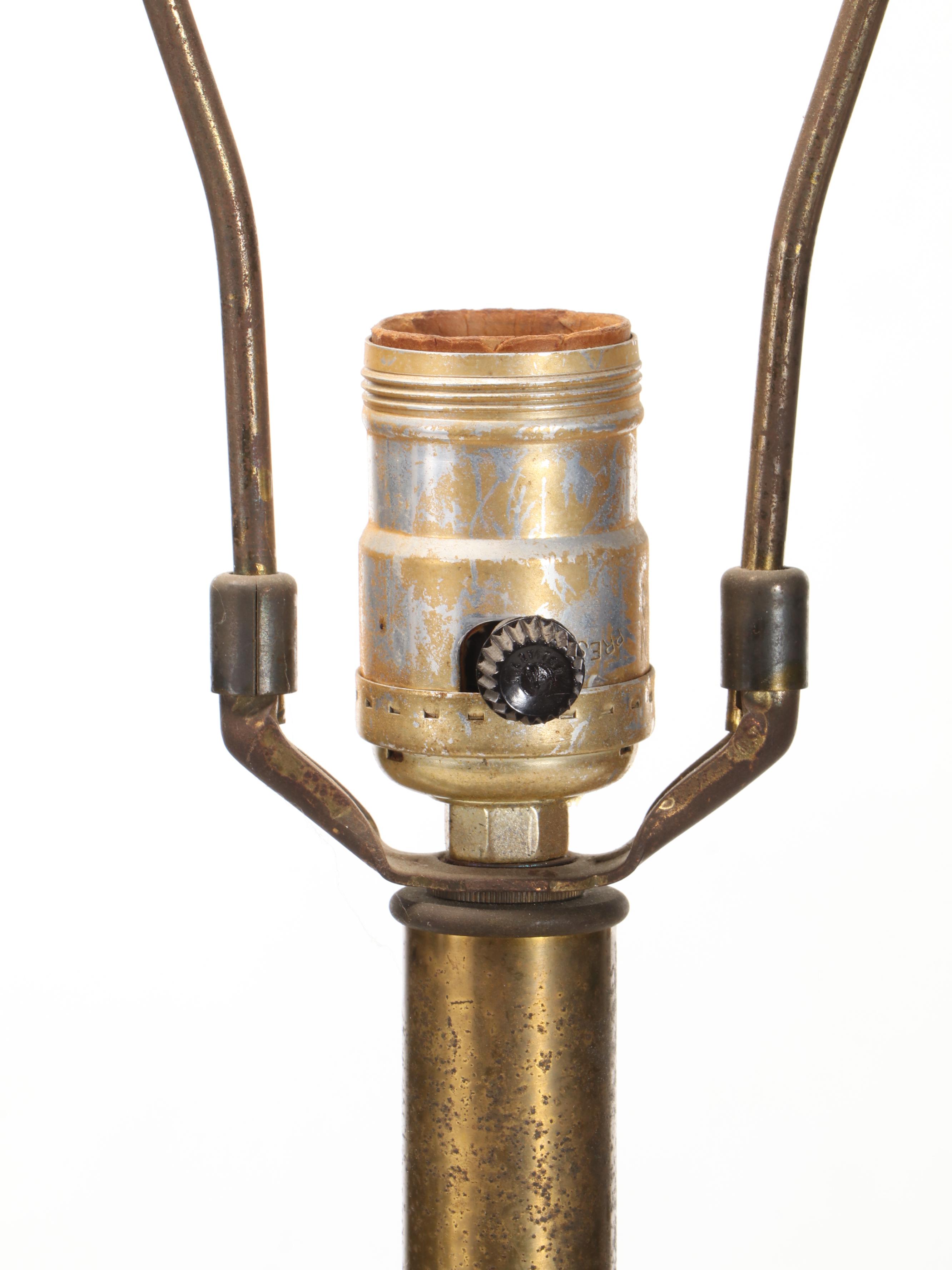 Frederick Cooper Japanese Champlevé Bronze Mallet-Shaped Vase Table Lamps