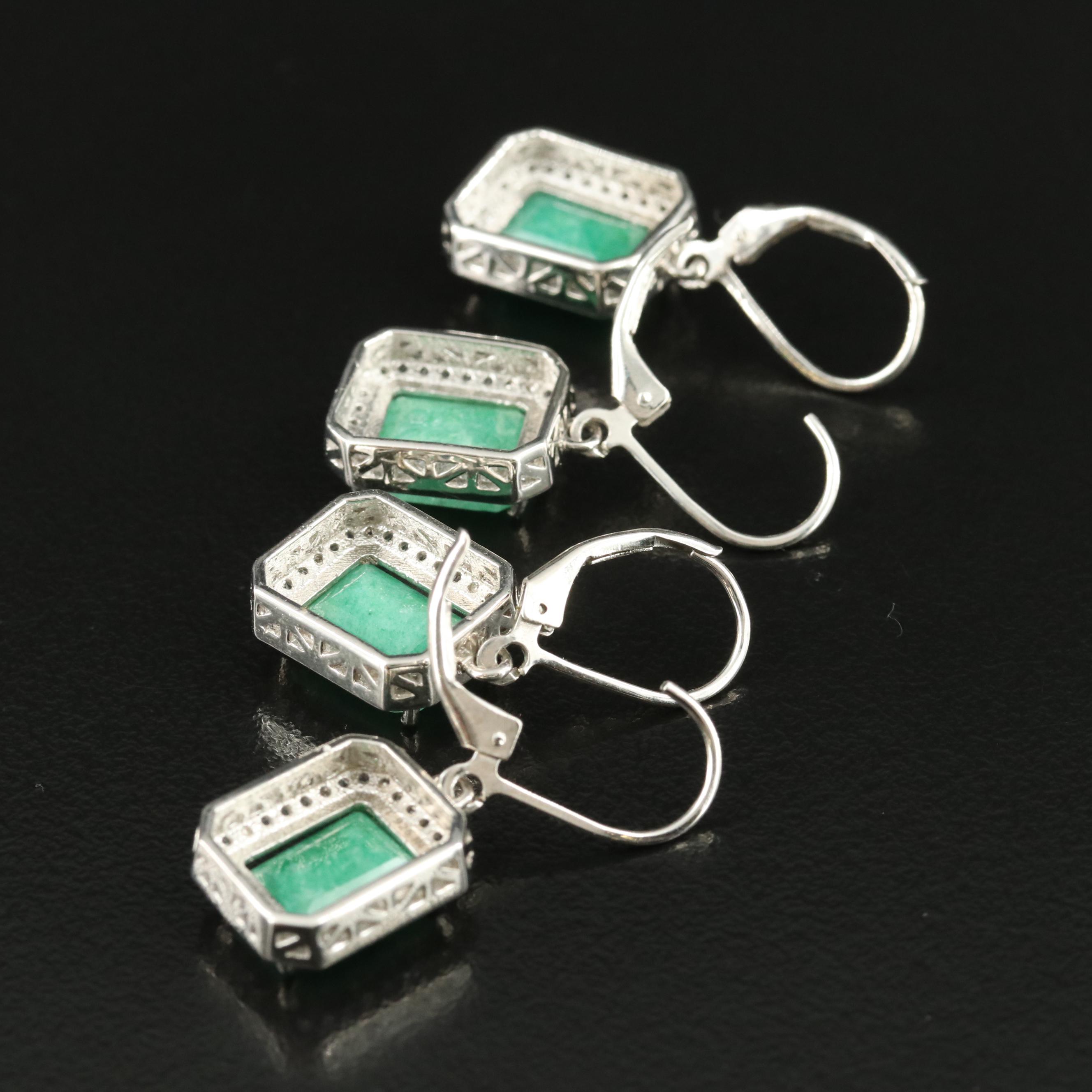 Sterling Beryl and Topaz Earrings