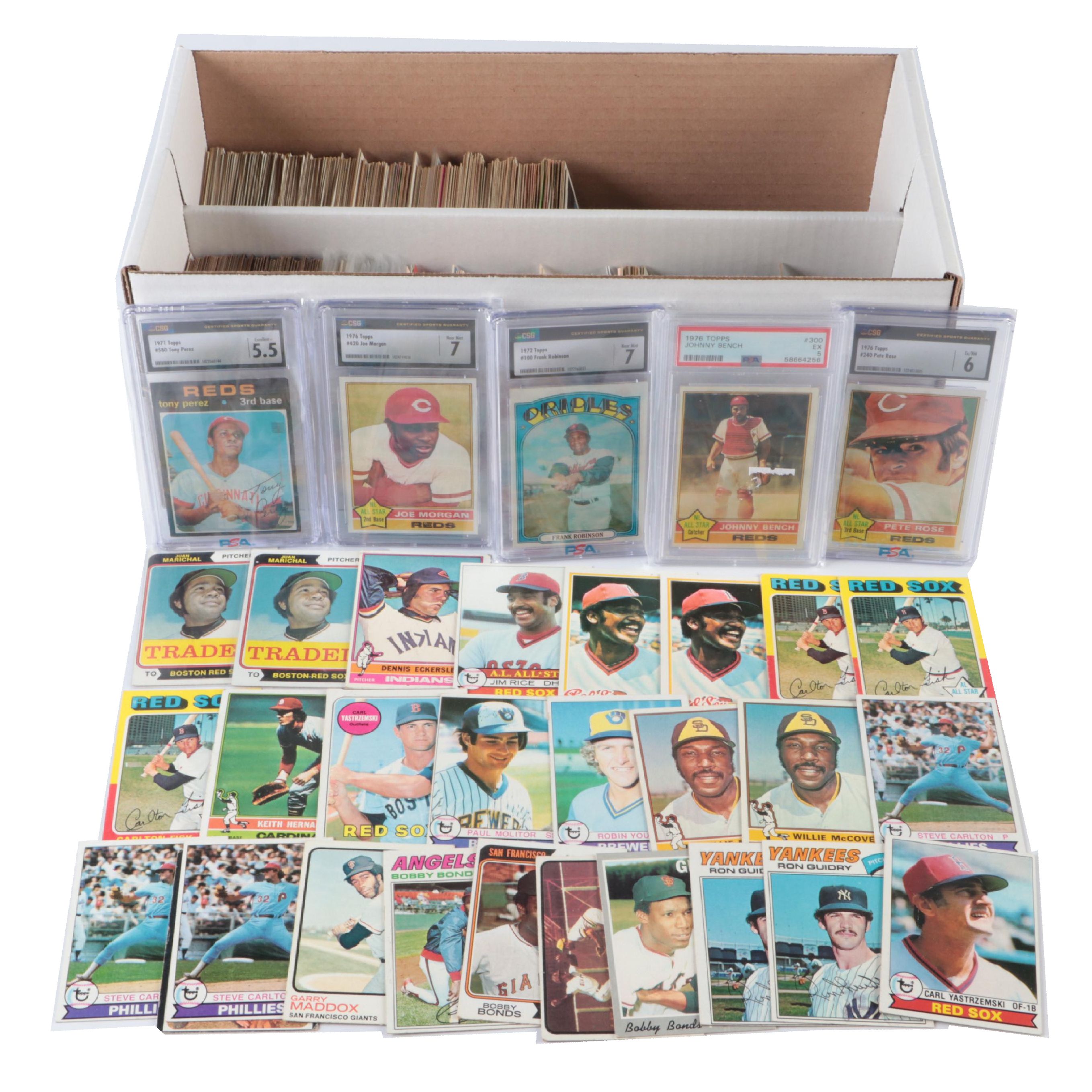 Joe Morgan and Johnny Bench Graded with More Baseball Cards, 1970s–2020s