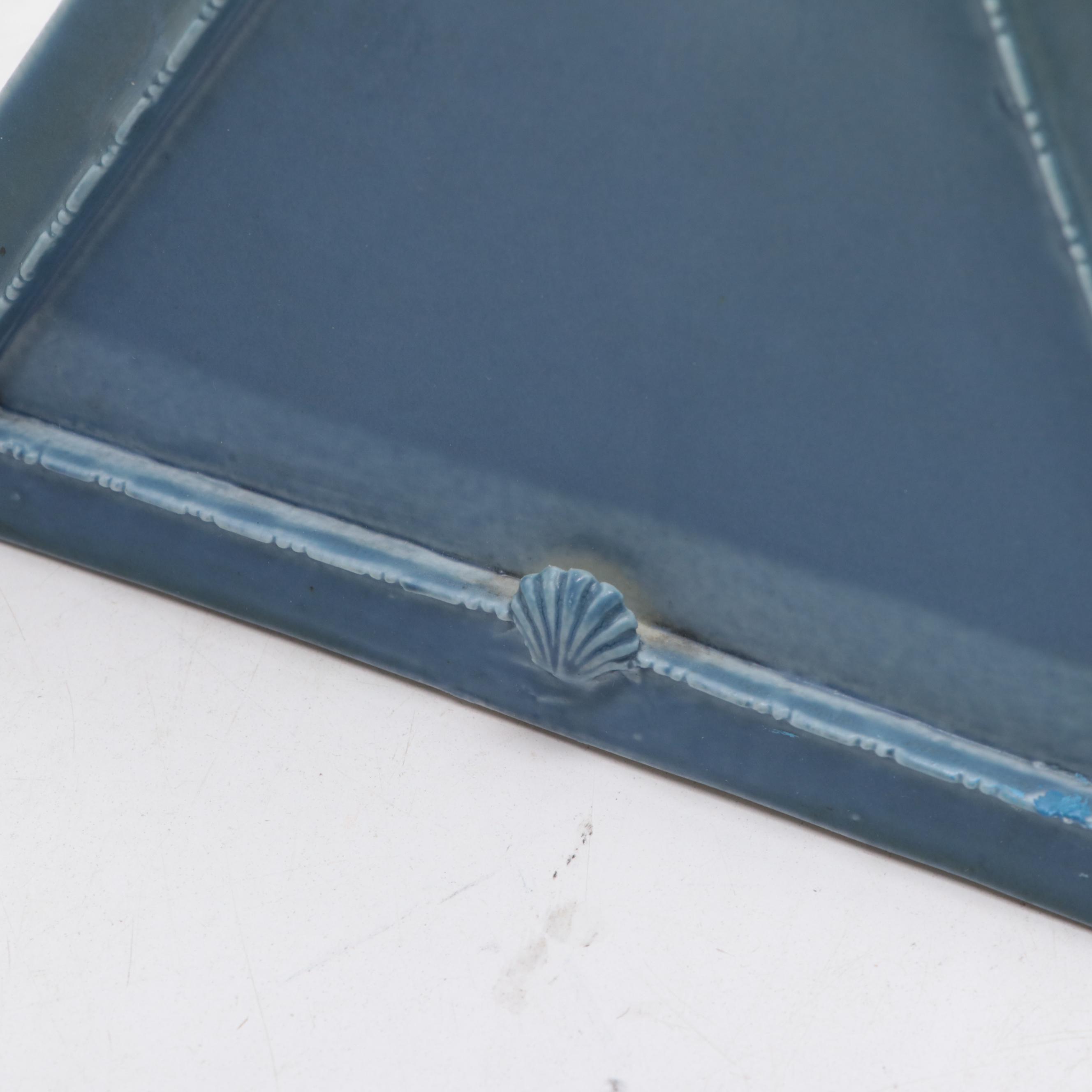 Rookwood Pottery Blue Glaze Frame with Inspirational Quotes and More