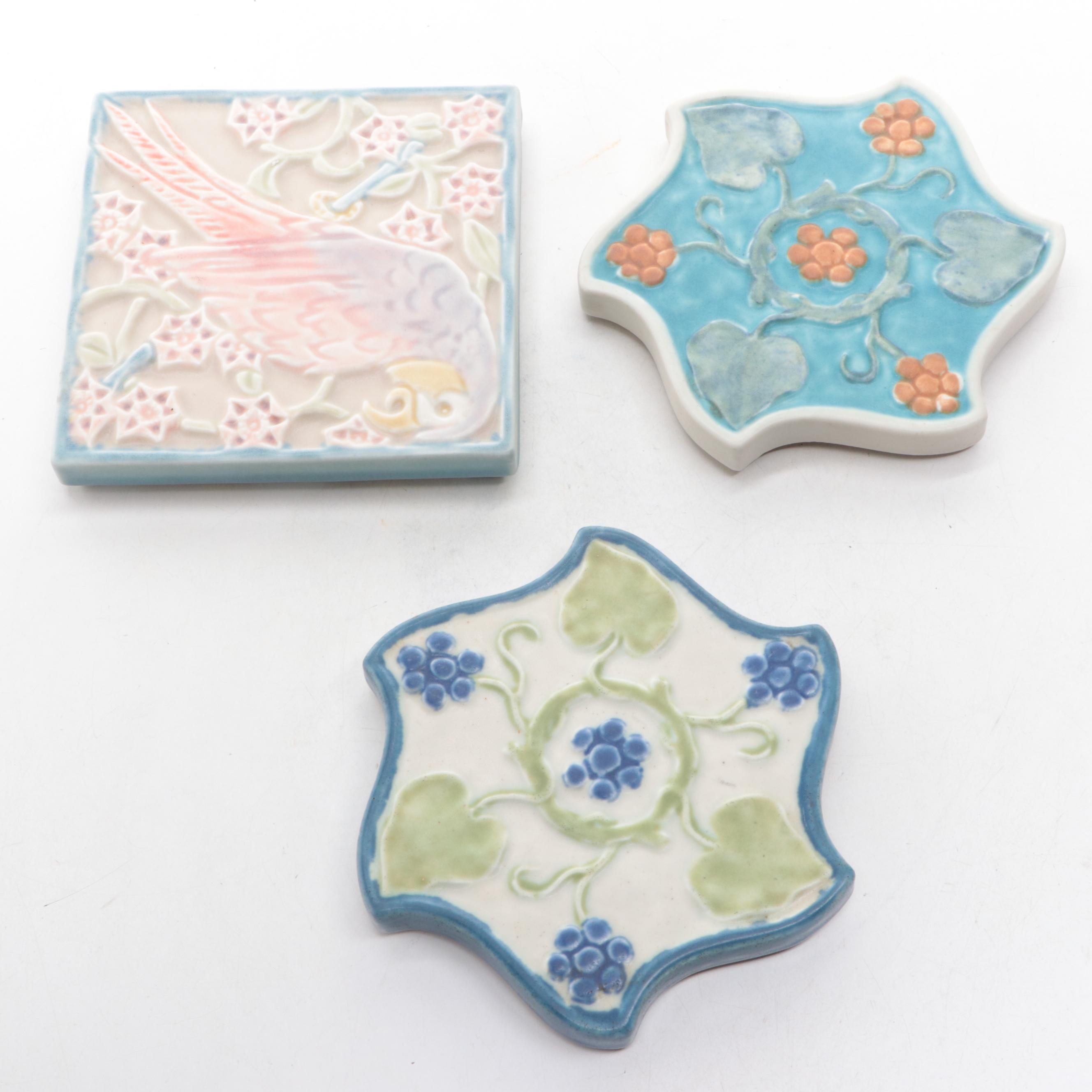 Rookwood Pottery Blue Glaze Frame with Inspirational Quotes and More