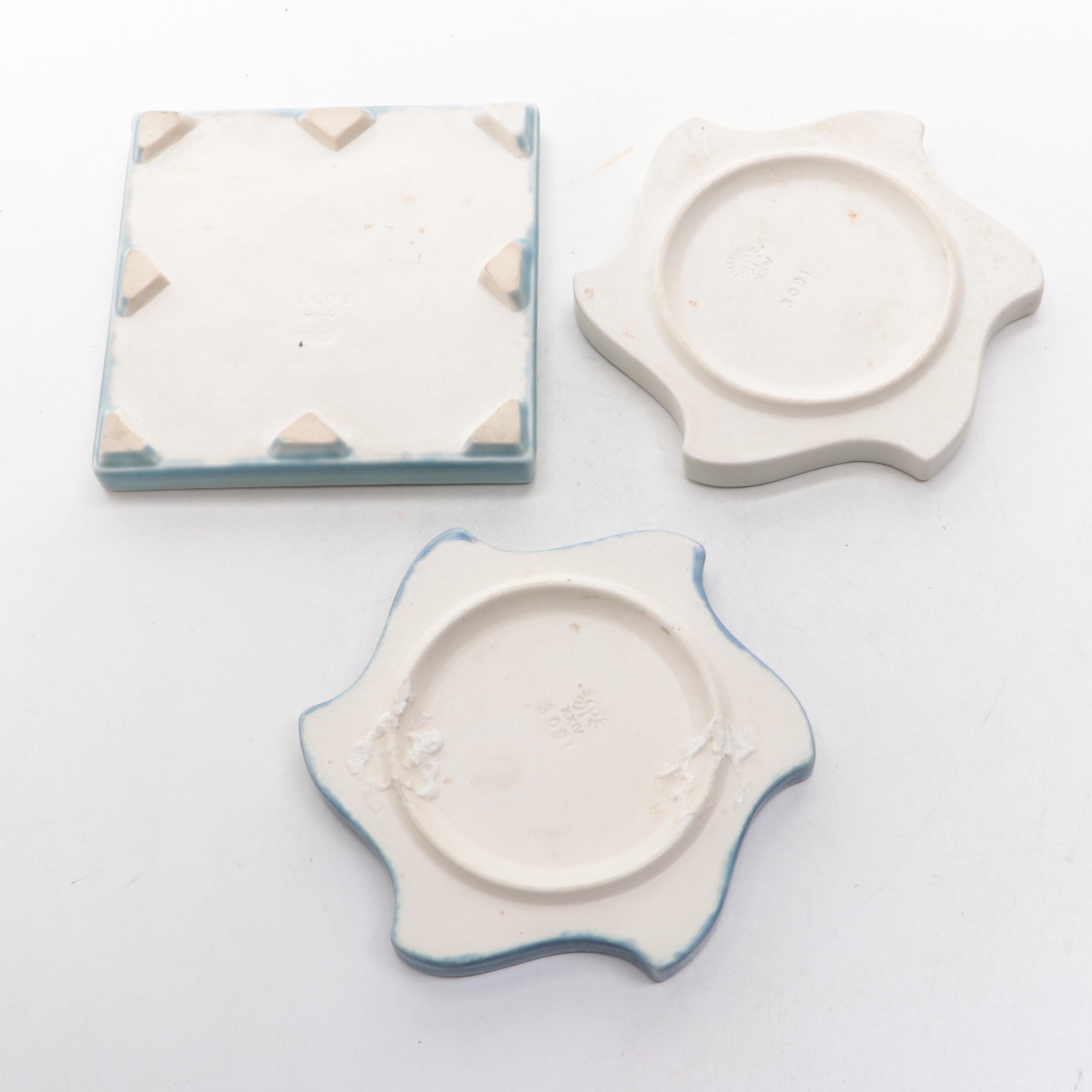 Rookwood Pottery Blue Glaze Frame with Inspirational Quotes and More