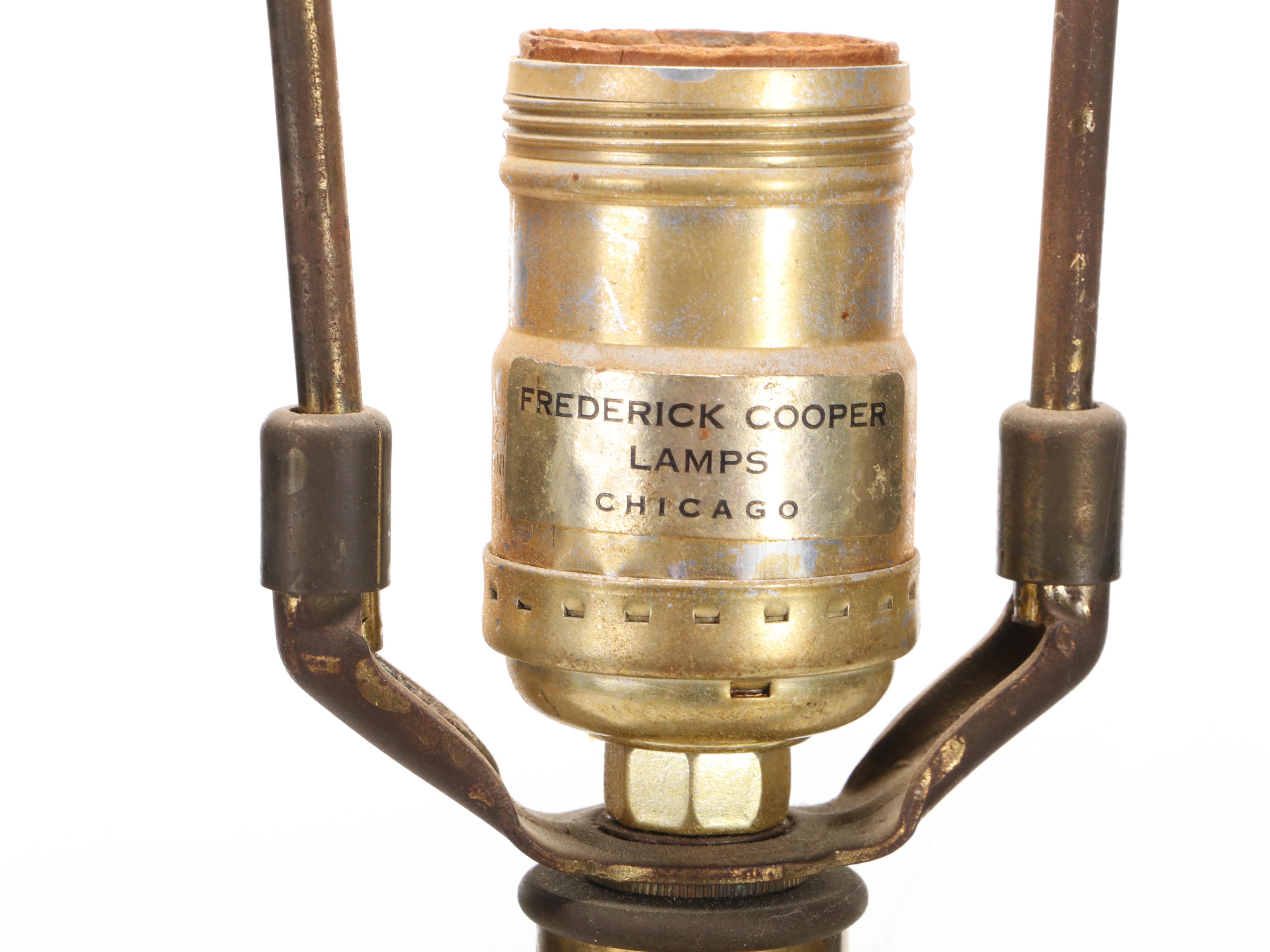 Frederick Cooper Japanese Champlevé Bronze Mallet-Shaped Vase Table Lamps