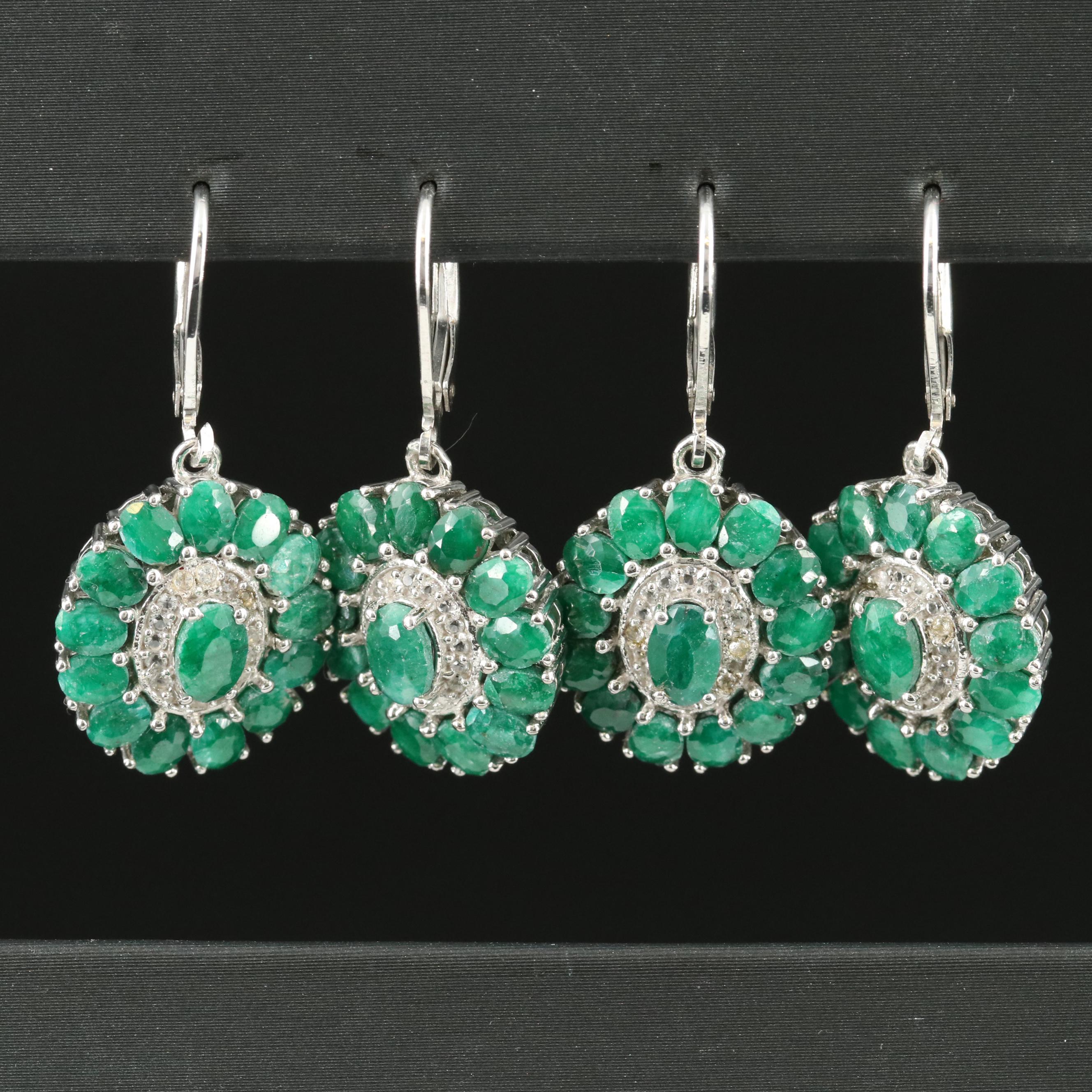 Sterling Corundum and Topaz Earrings