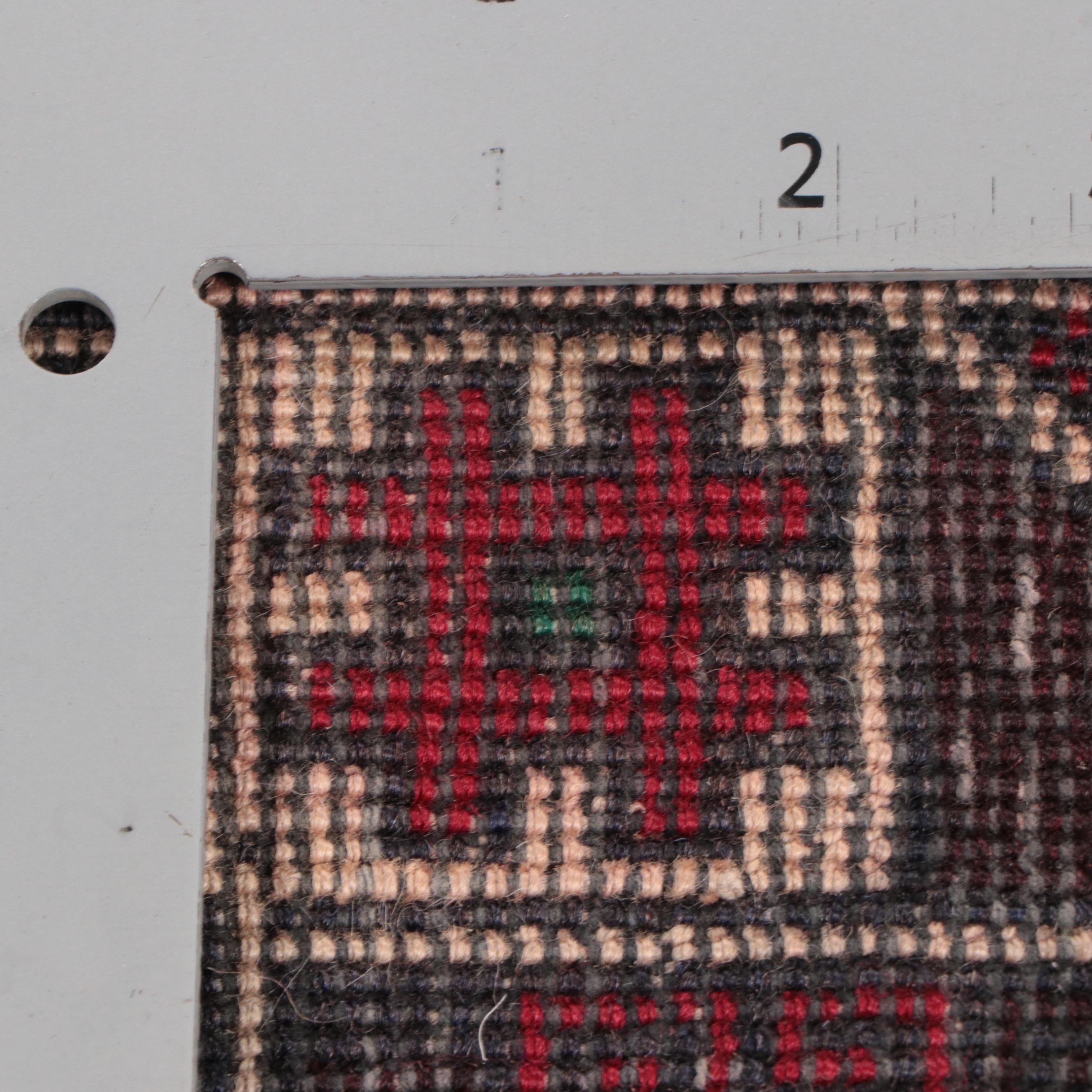 2'9 x 4'11 Hand-Knotted Afghan Baluch Accent Rug