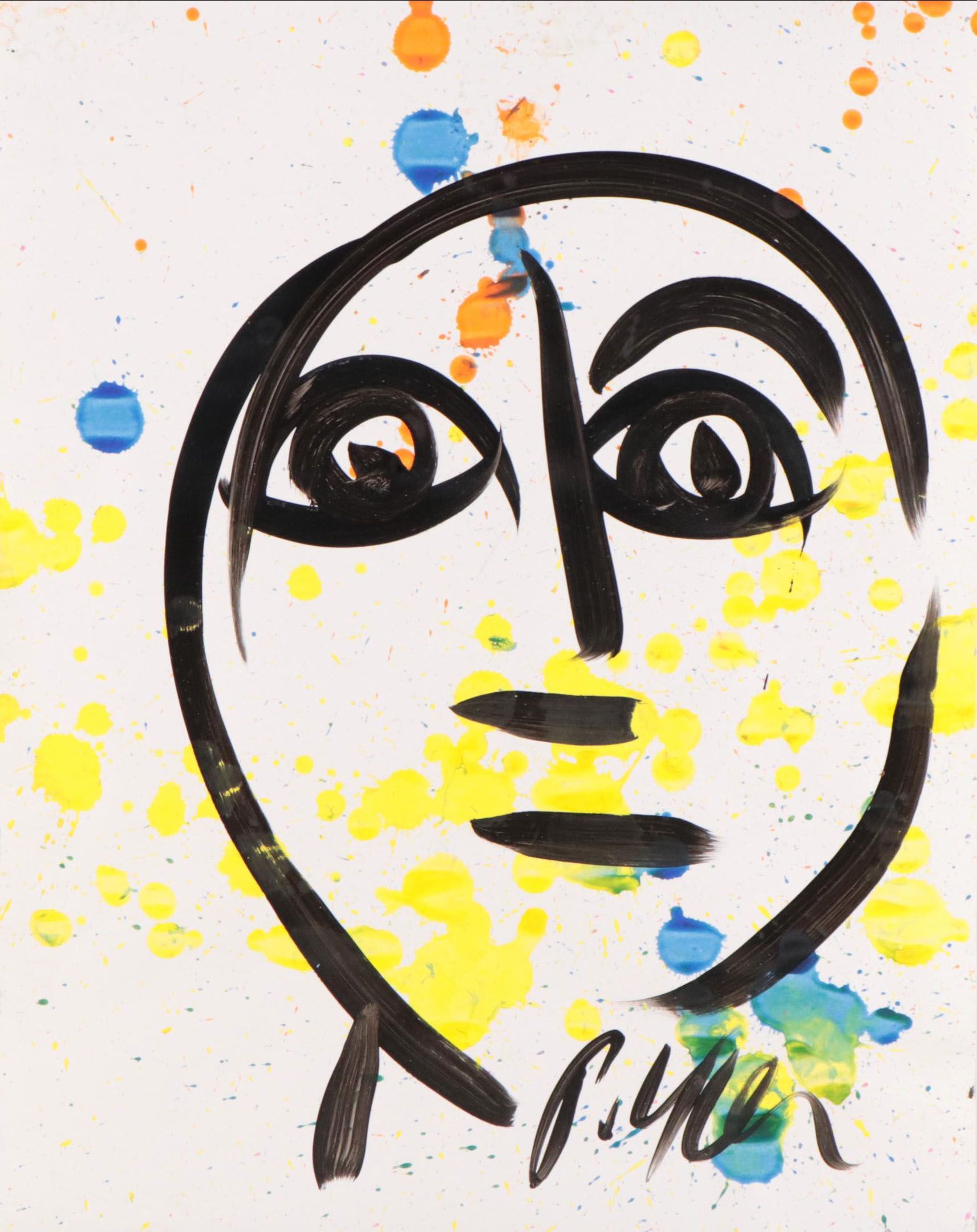 Peter Keil Abstract Portrait Acrylic Painting