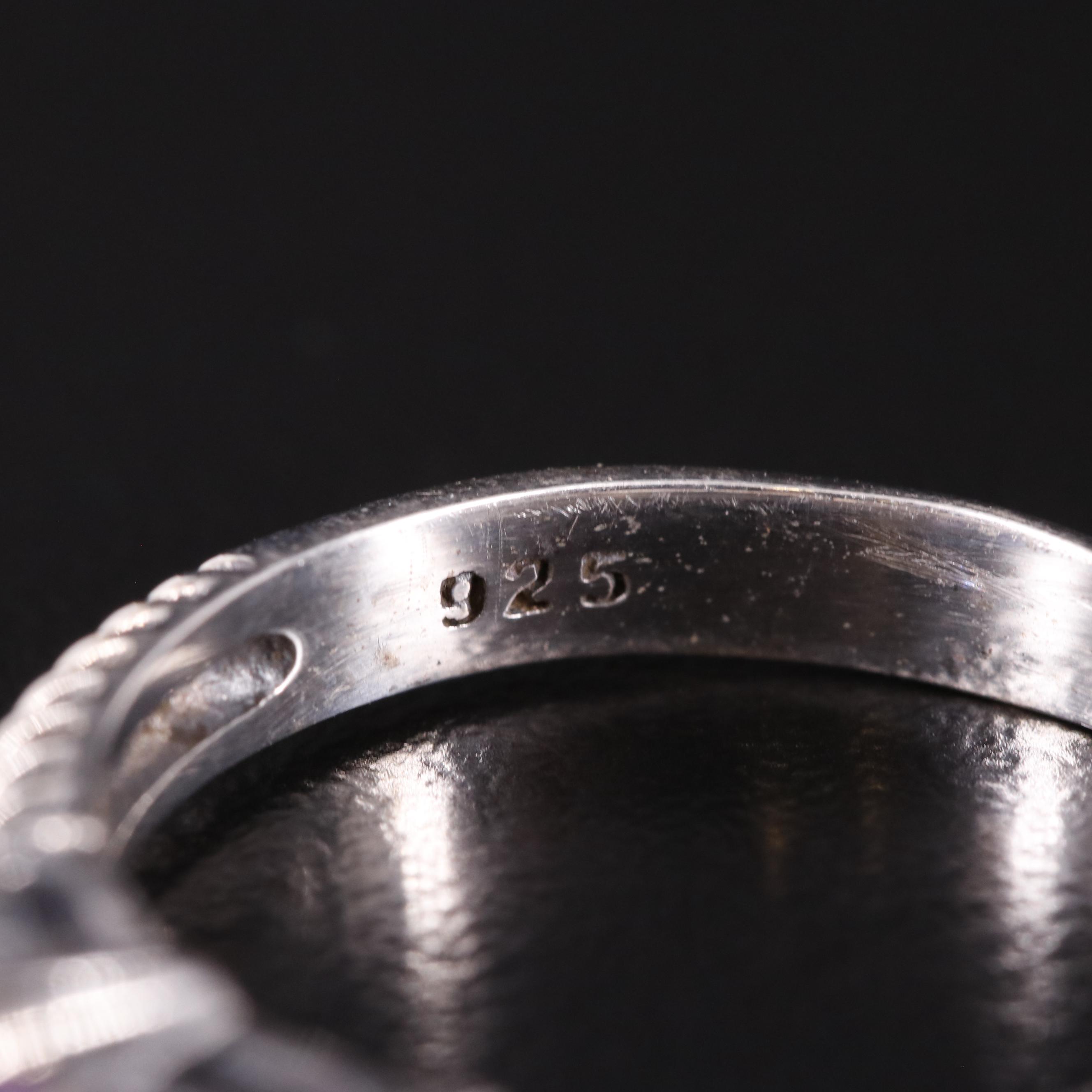 Sterling Four Stone Amethyst Ring