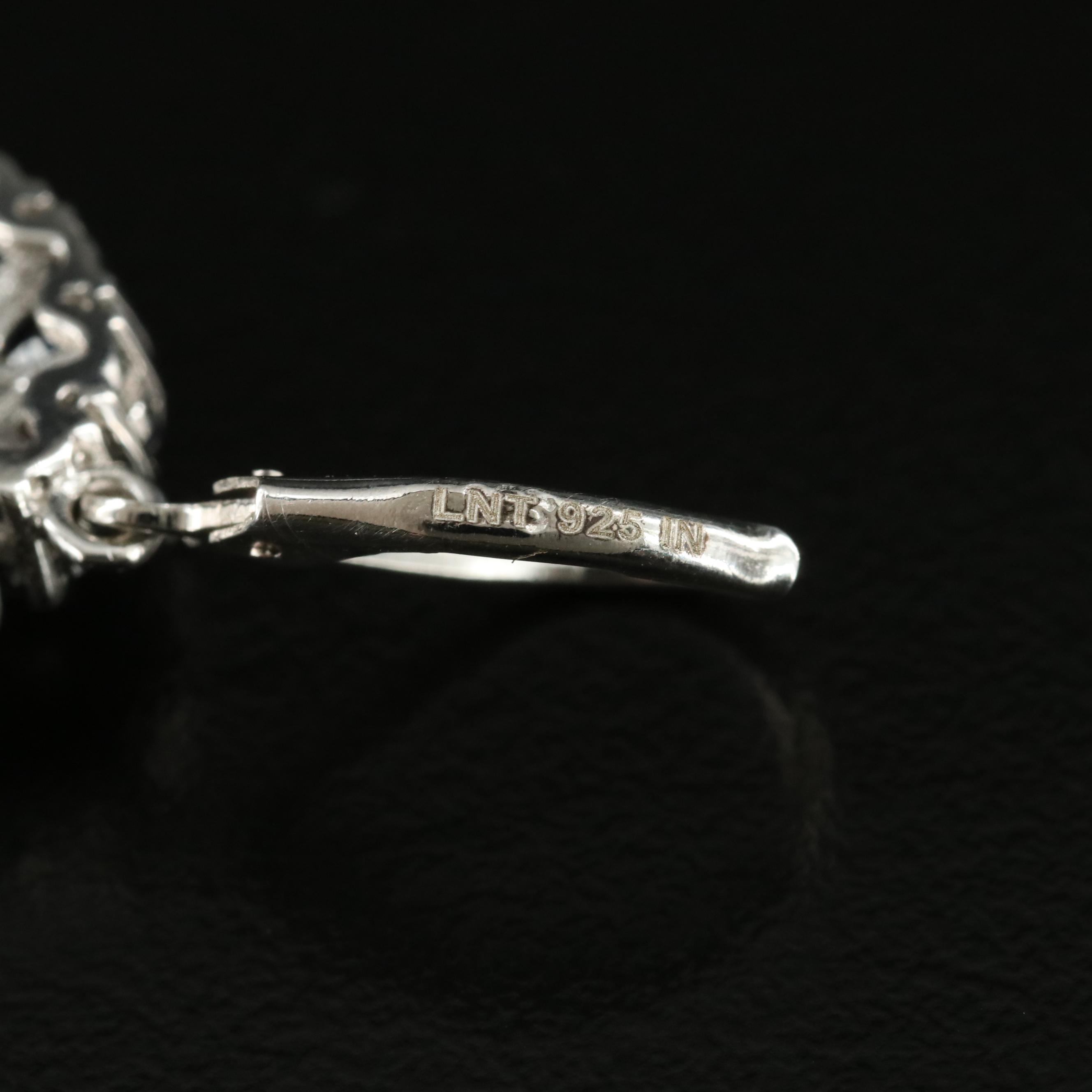 Sterling Sapphire and Topaz Earrings