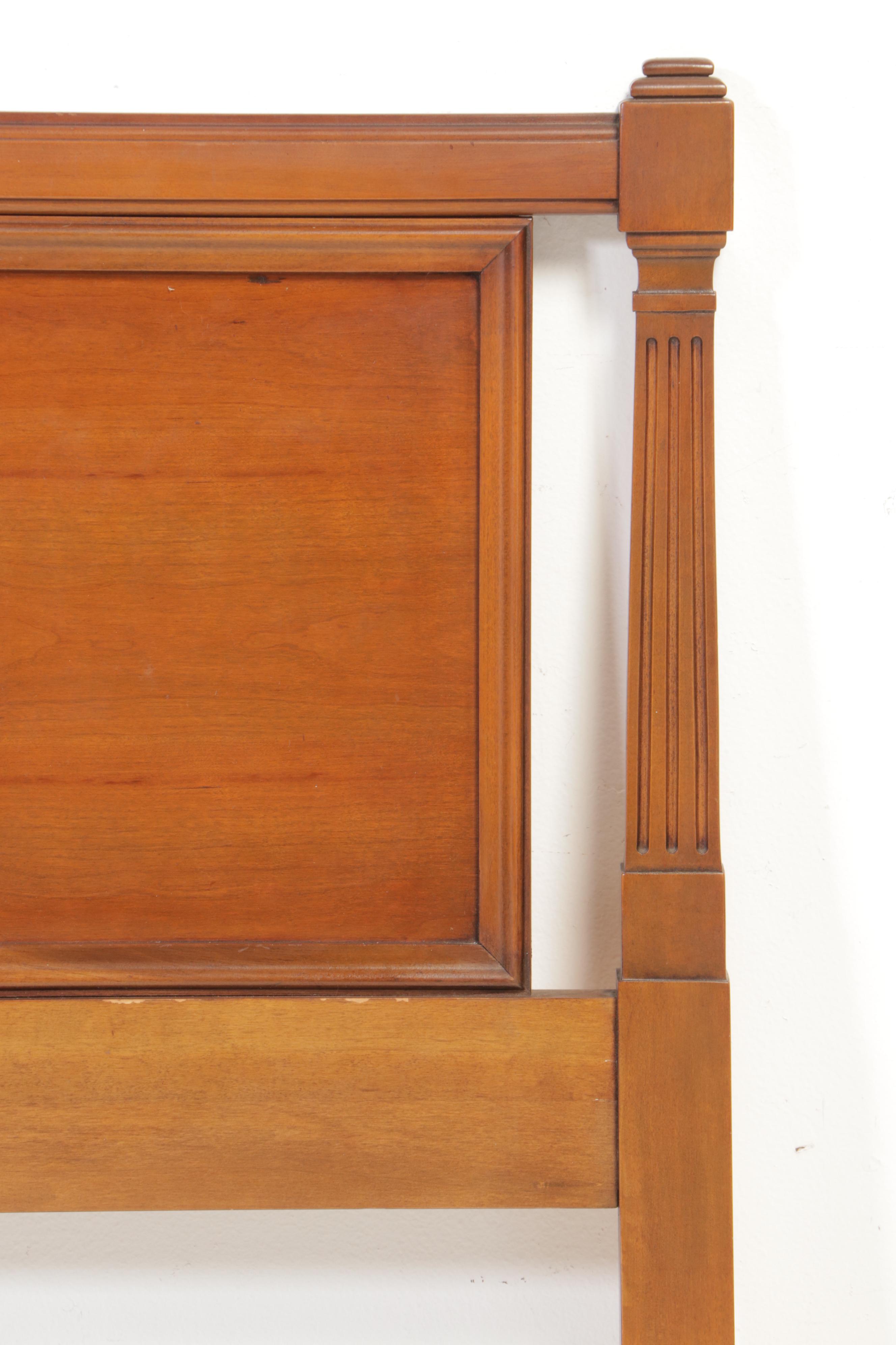 National of Mt. Airy Directoire Style Cherrywood King Headboard & Metal Frame