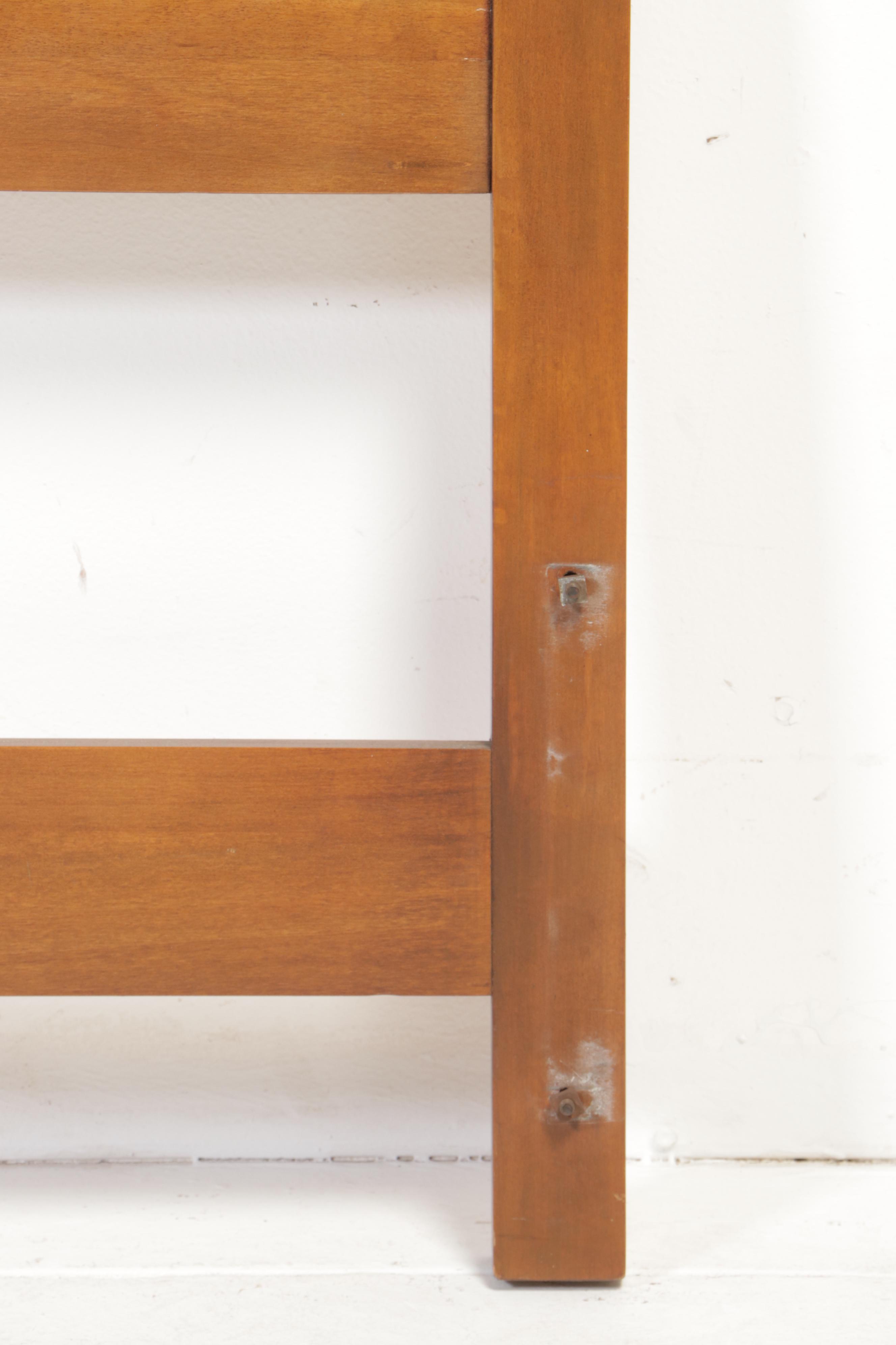 National of Mt. Airy Directoire Style Cherrywood King Headboard & Metal Frame