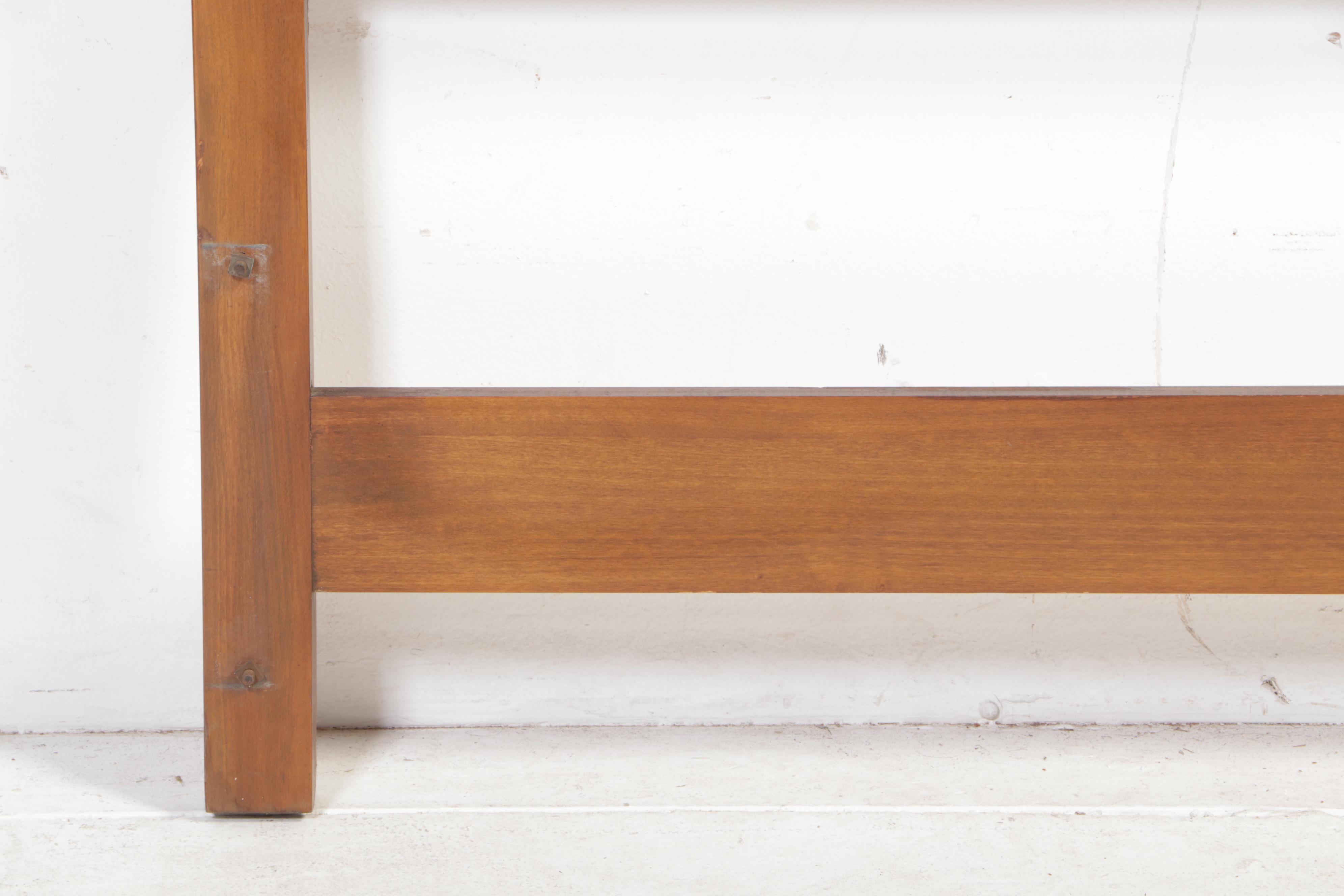 National of Mt. Airy Directoire Style Cherrywood King Headboard & Metal Frame