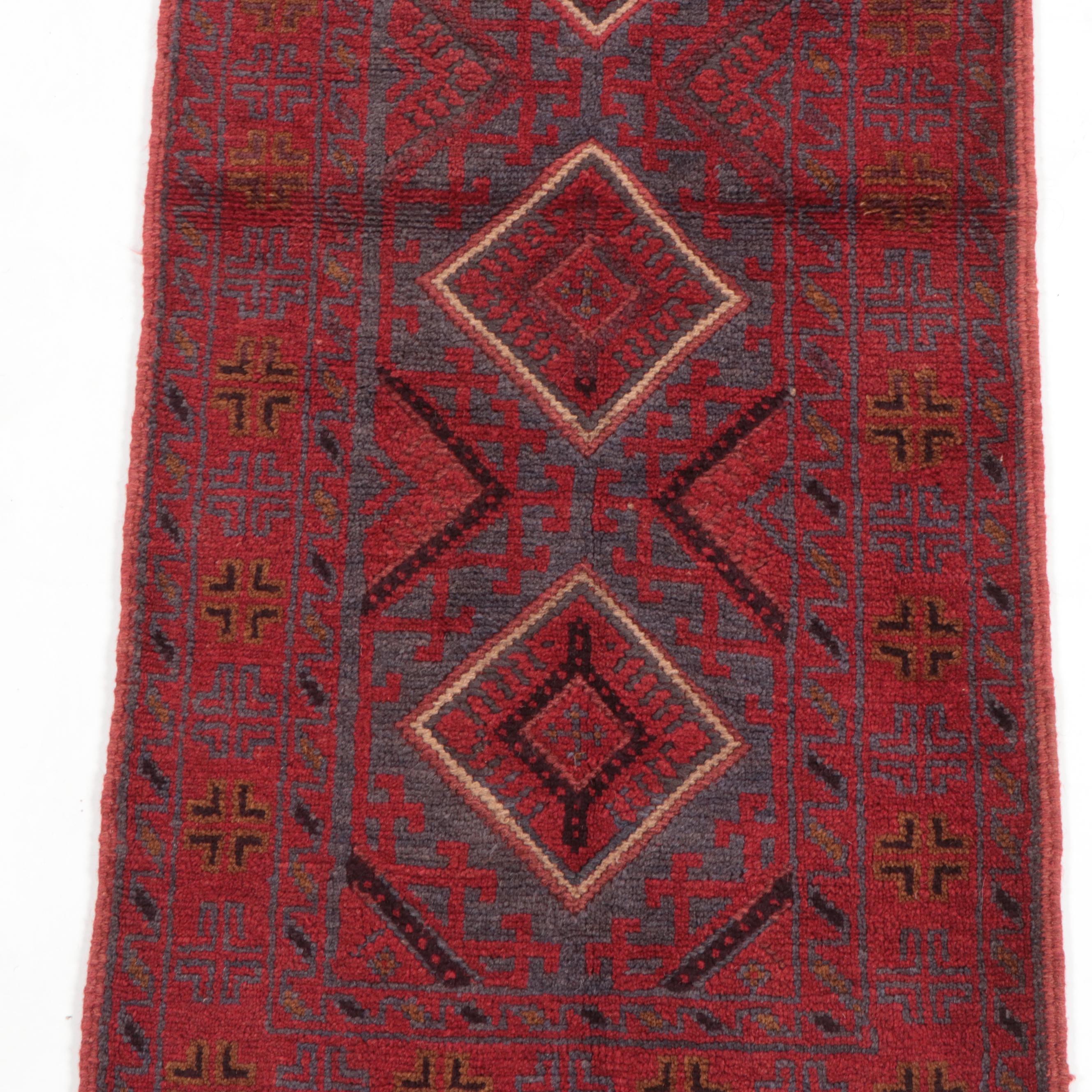 2'1 x 8'1 Handwoven Mixed-Technique Afghan Baluch Carpet Runner