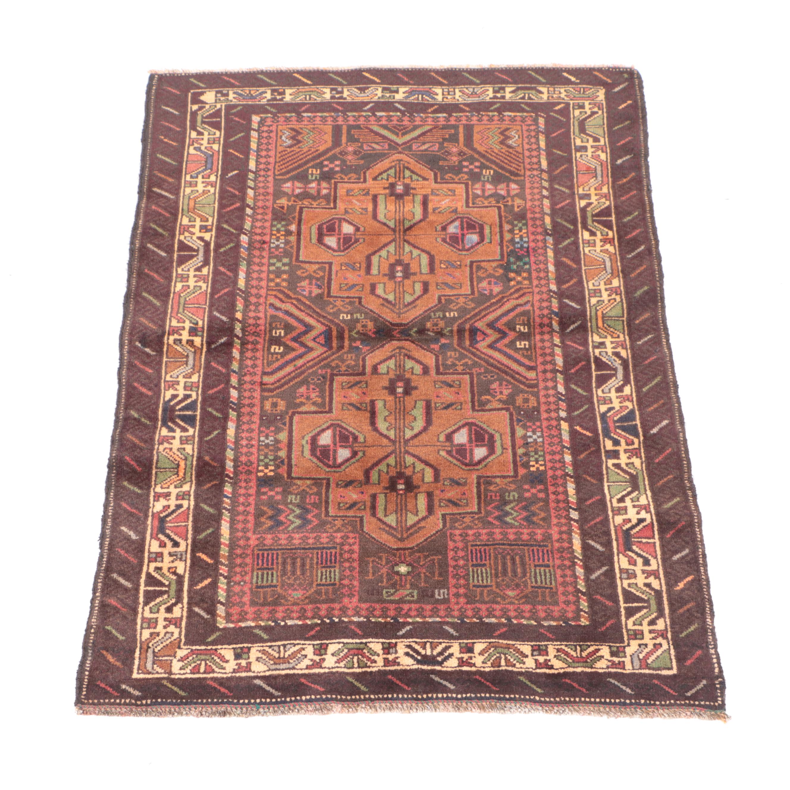 2'9 x 4'1 Hand-Knotted Afghan Taimani Accent Rug