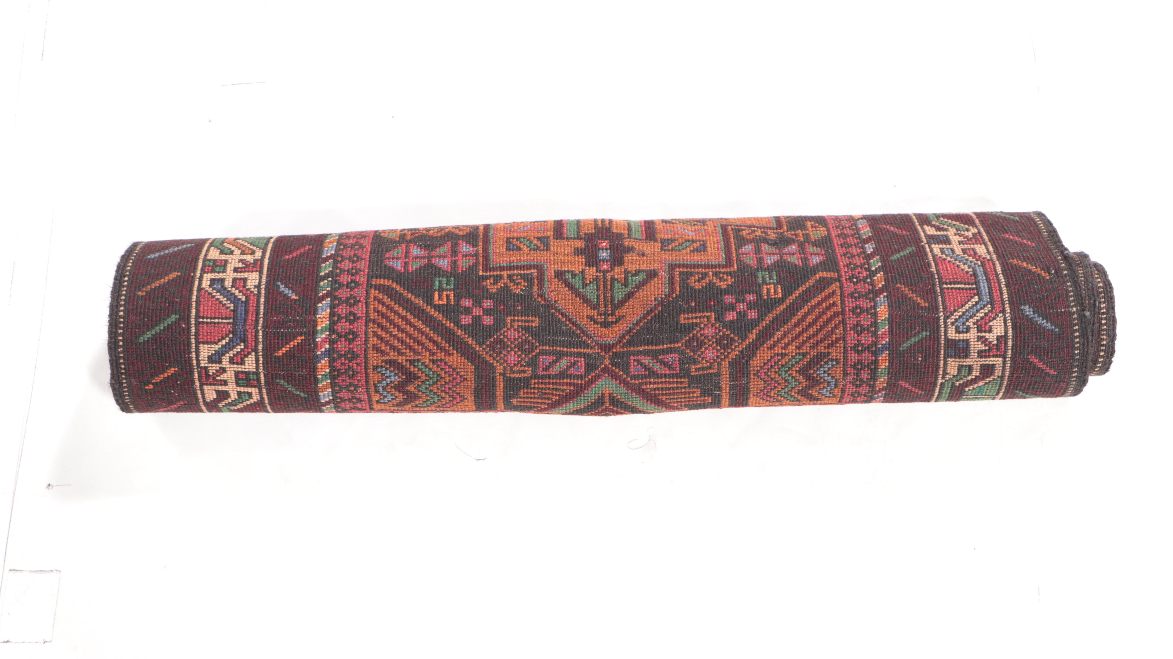 2'9 x 4'1 Hand-Knotted Afghan Taimani Accent Rug