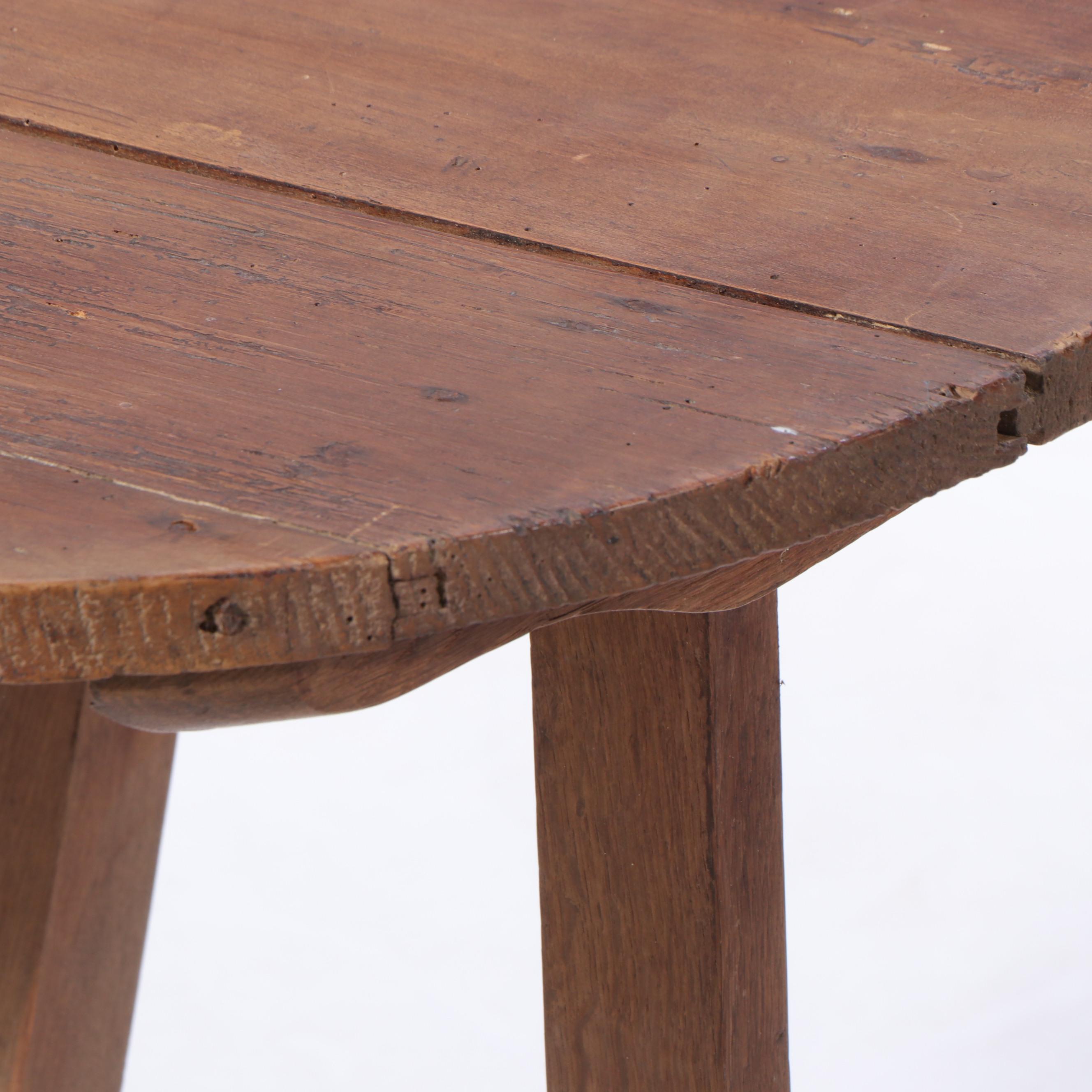 French Provincial Style Reclaimed Pine Tilt-Top Table