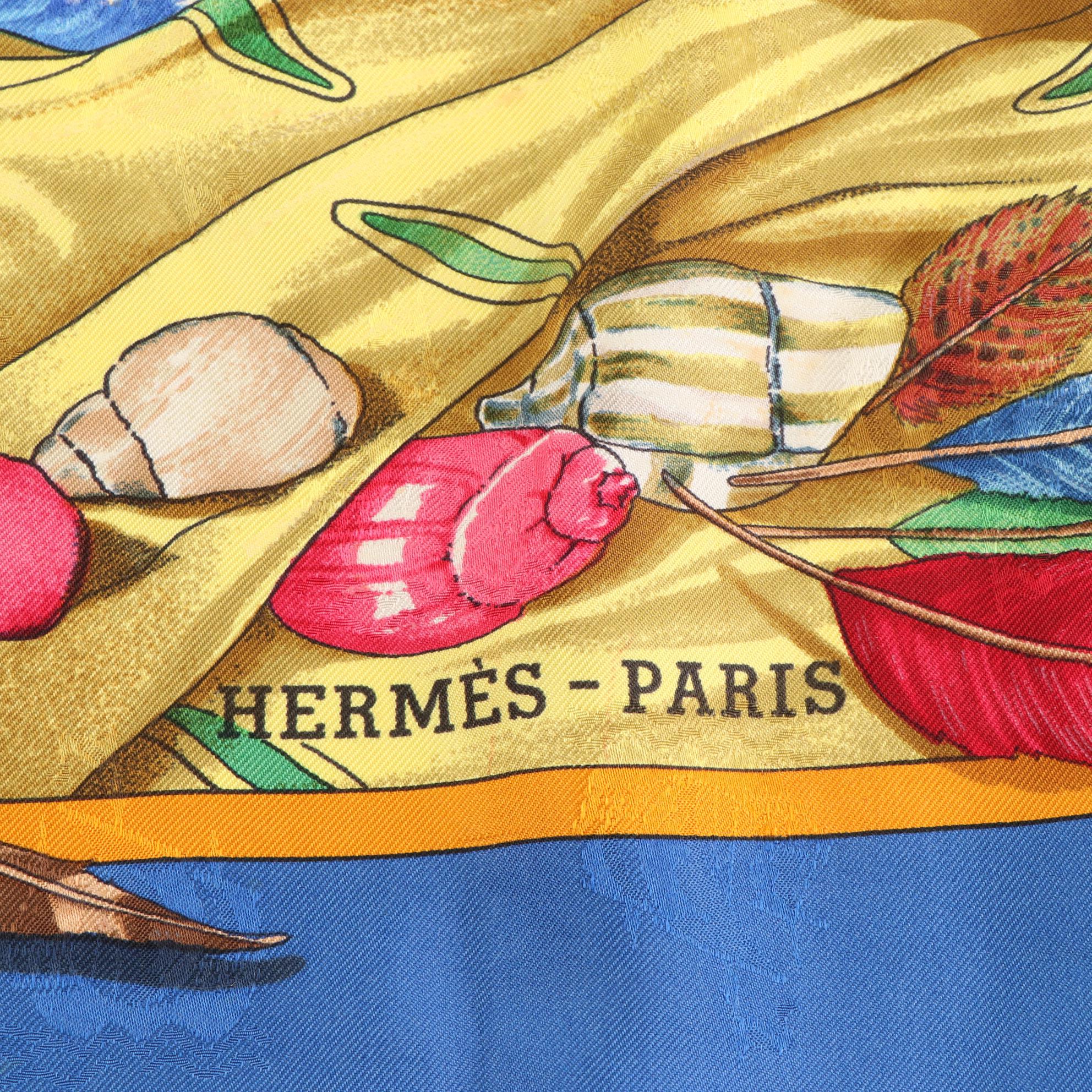 Hermès "Christophe Colomb Découvre l'Amérique" Scarf 90 in Silk Jacquard