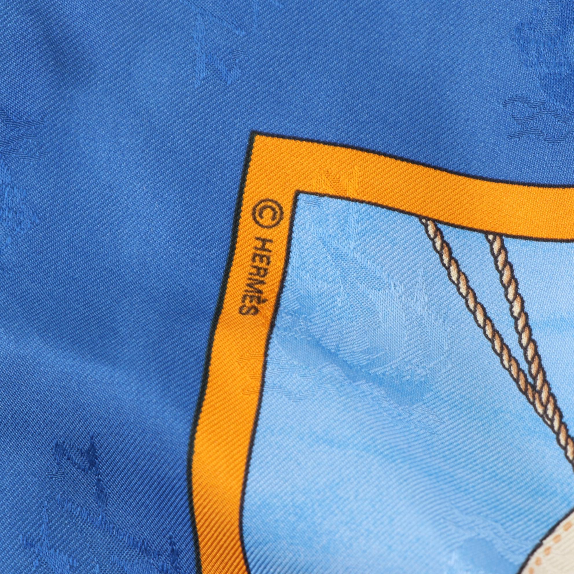 Hermès "Christophe Colomb Découvre l'Amérique" Scarf 90 in Silk Jacquard