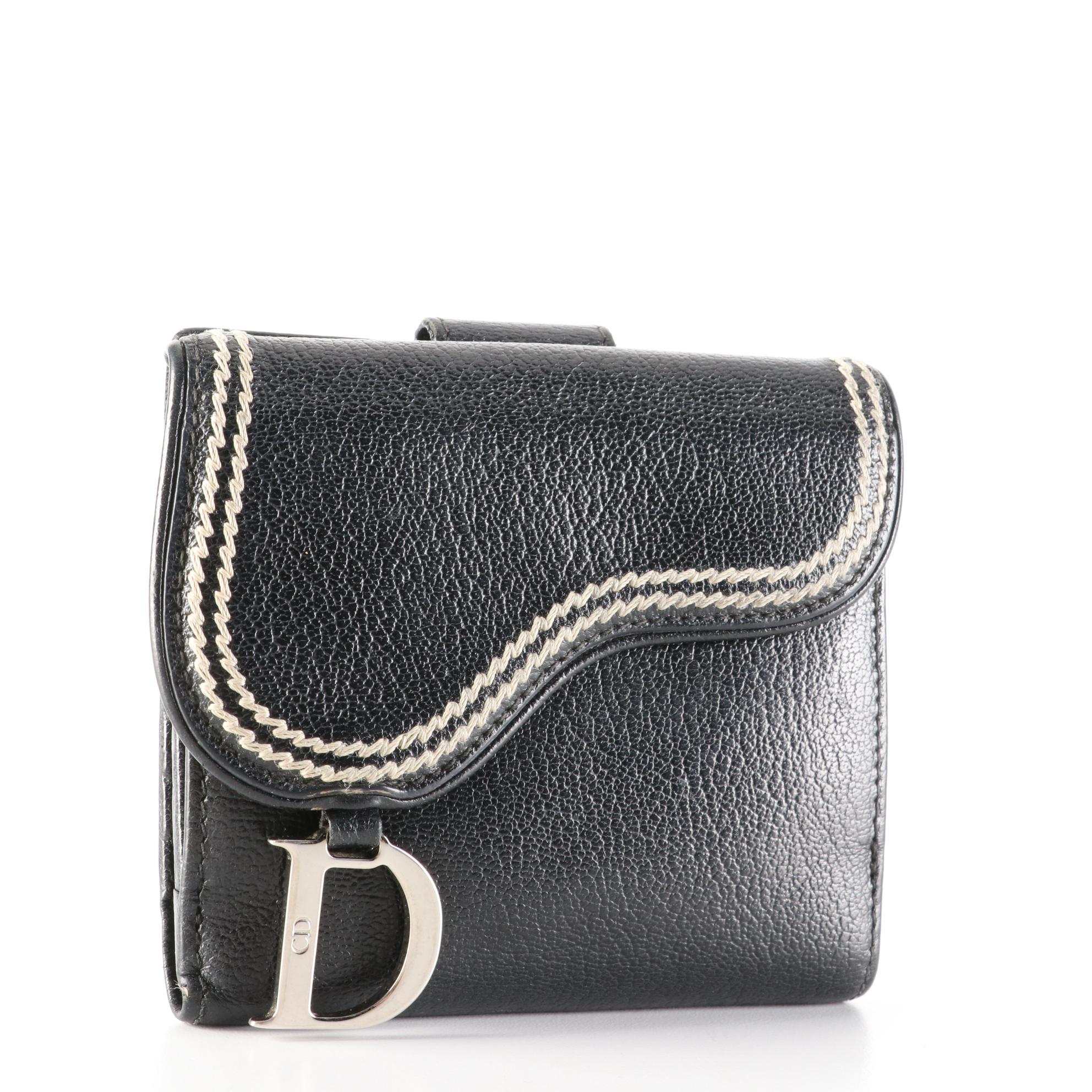Christian Dior Leather Saddle Compact Wallet