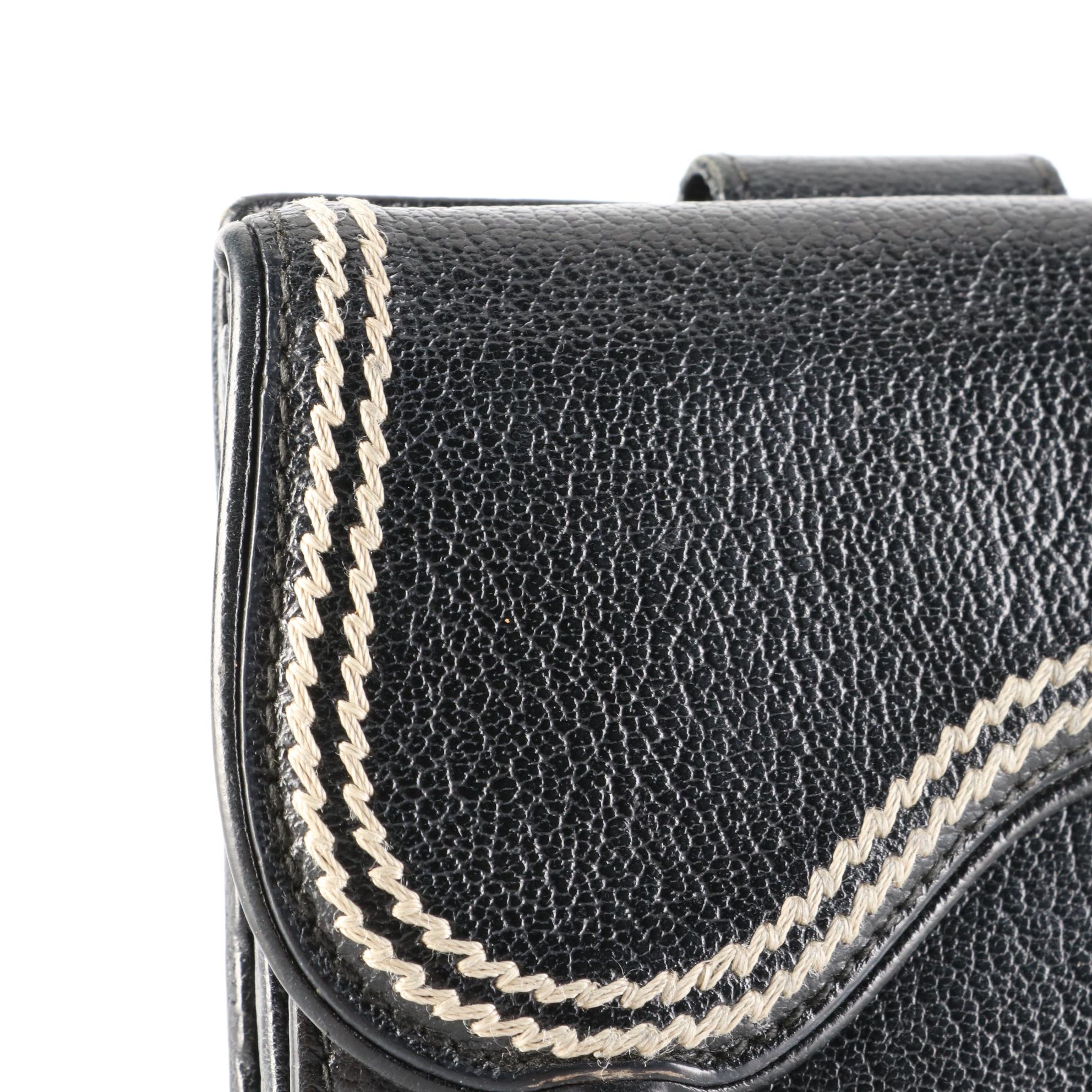 Christian Dior Leather Saddle Compact Wallet
