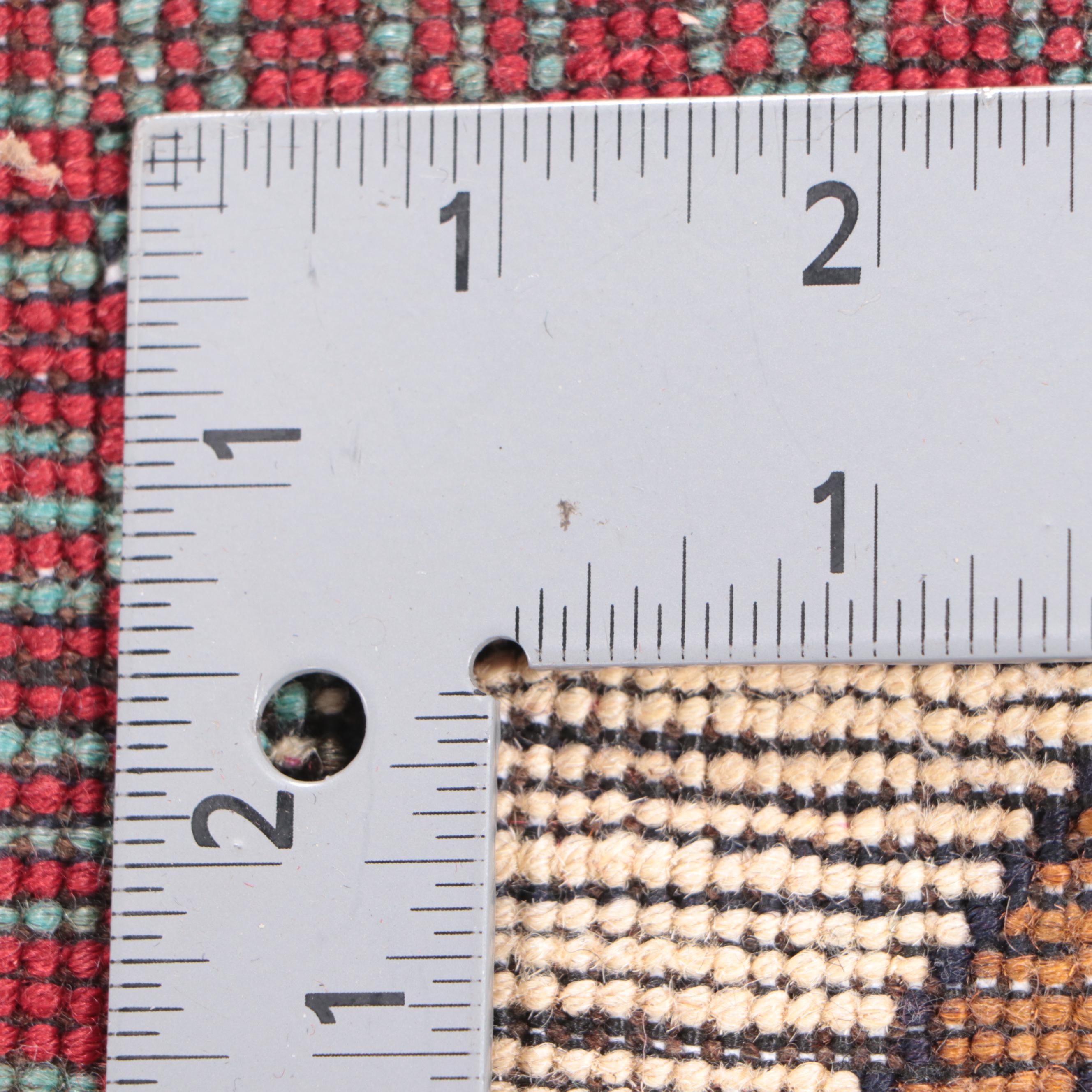 1'11 x 2'7 Hand-Knotted Afghan Pictorial War Rug