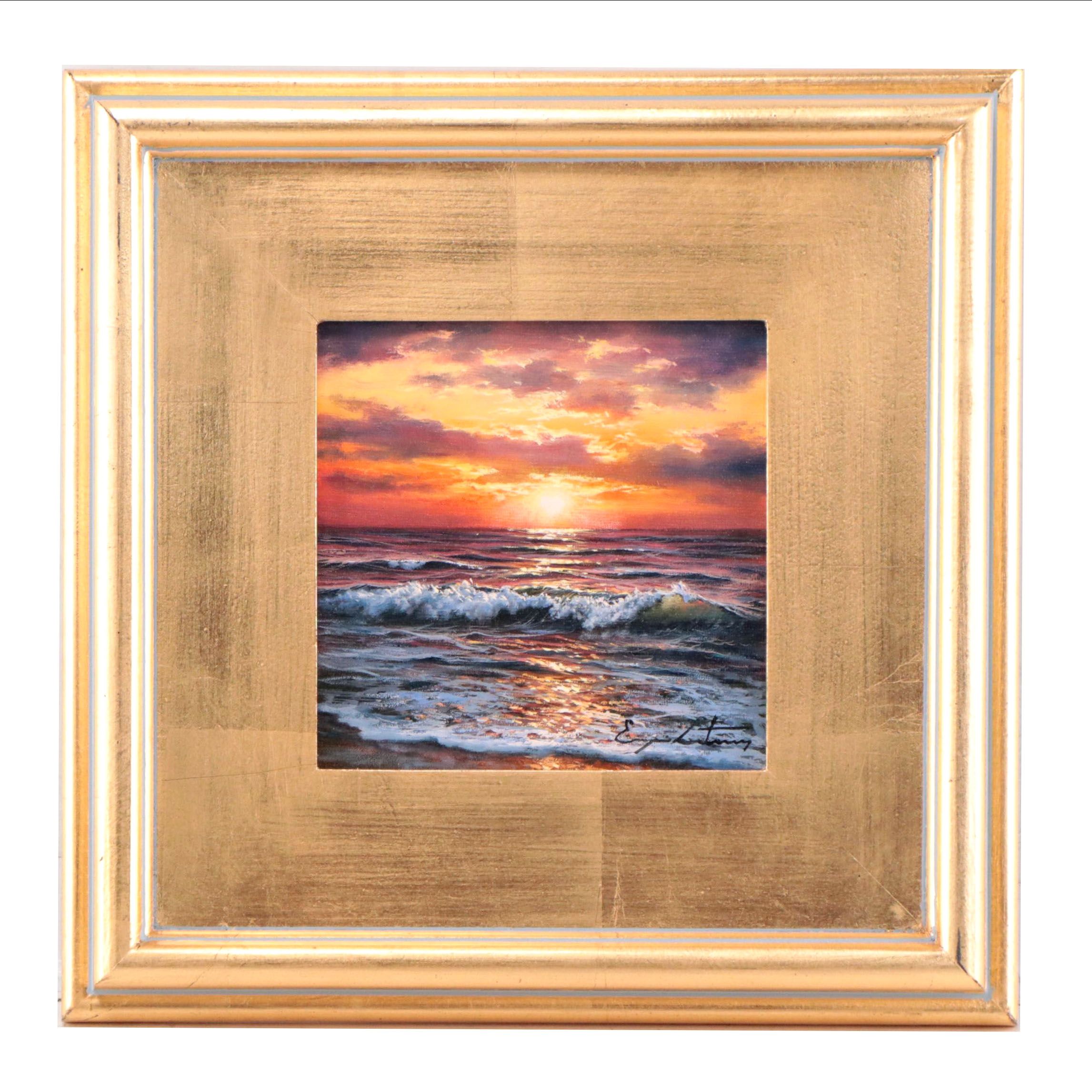 Jevgenijus Litvinas Oil Painting "Clouds Over the Ocean," 2023