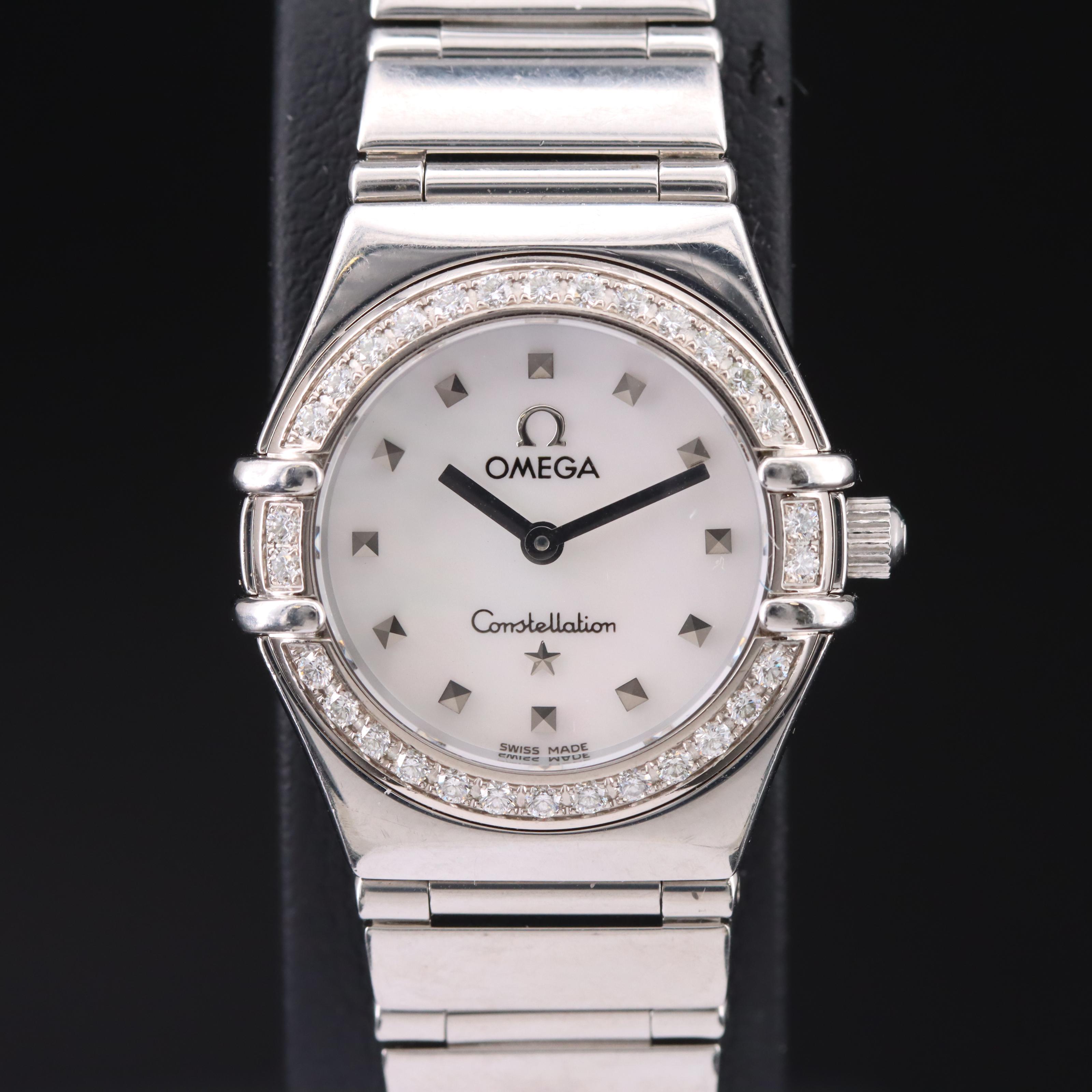 Omega Constellation Mother-of-Pearl Dial and Diamond Bezel Watch