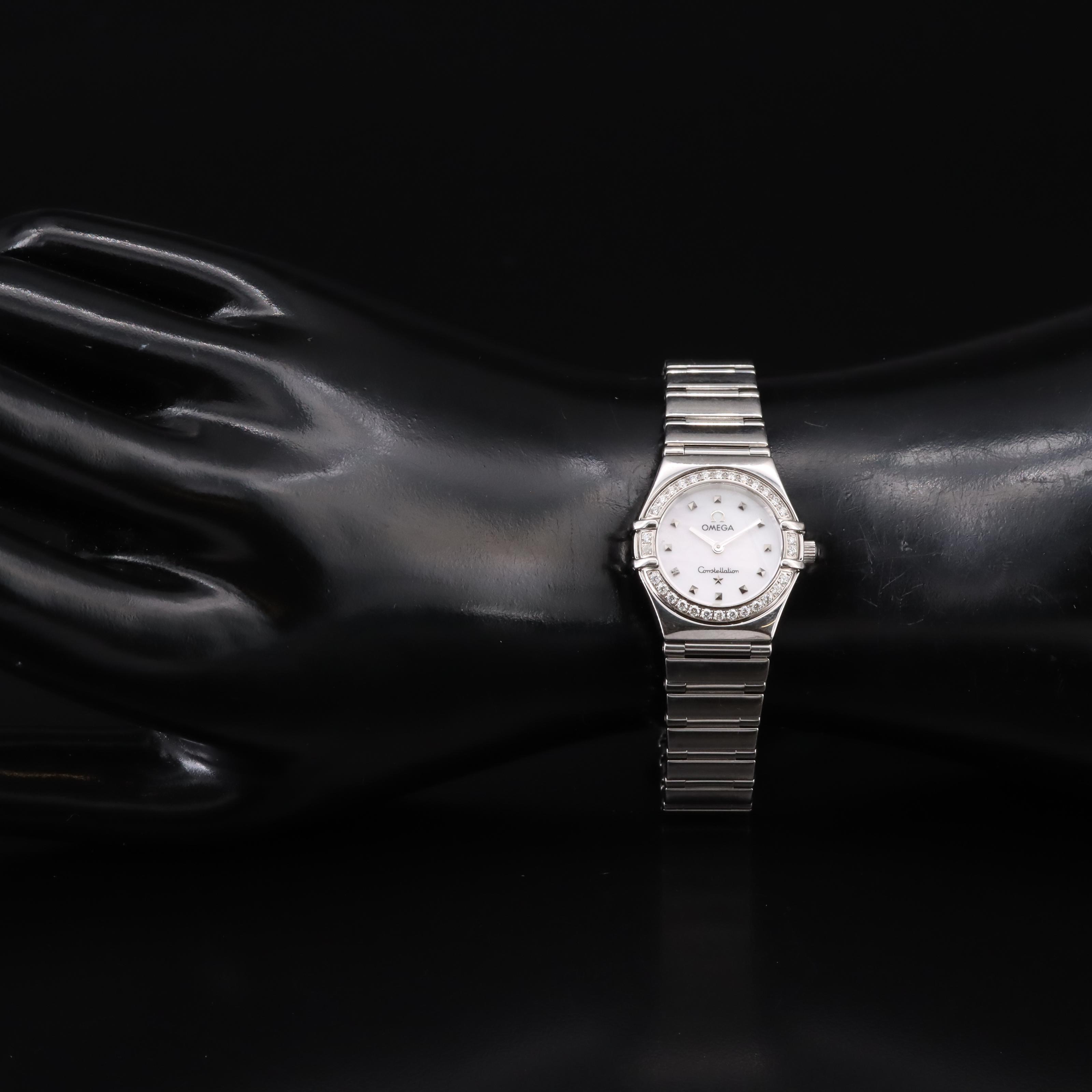 Omega Constellation Mother-of-Pearl Dial and Diamond Bezel Watch