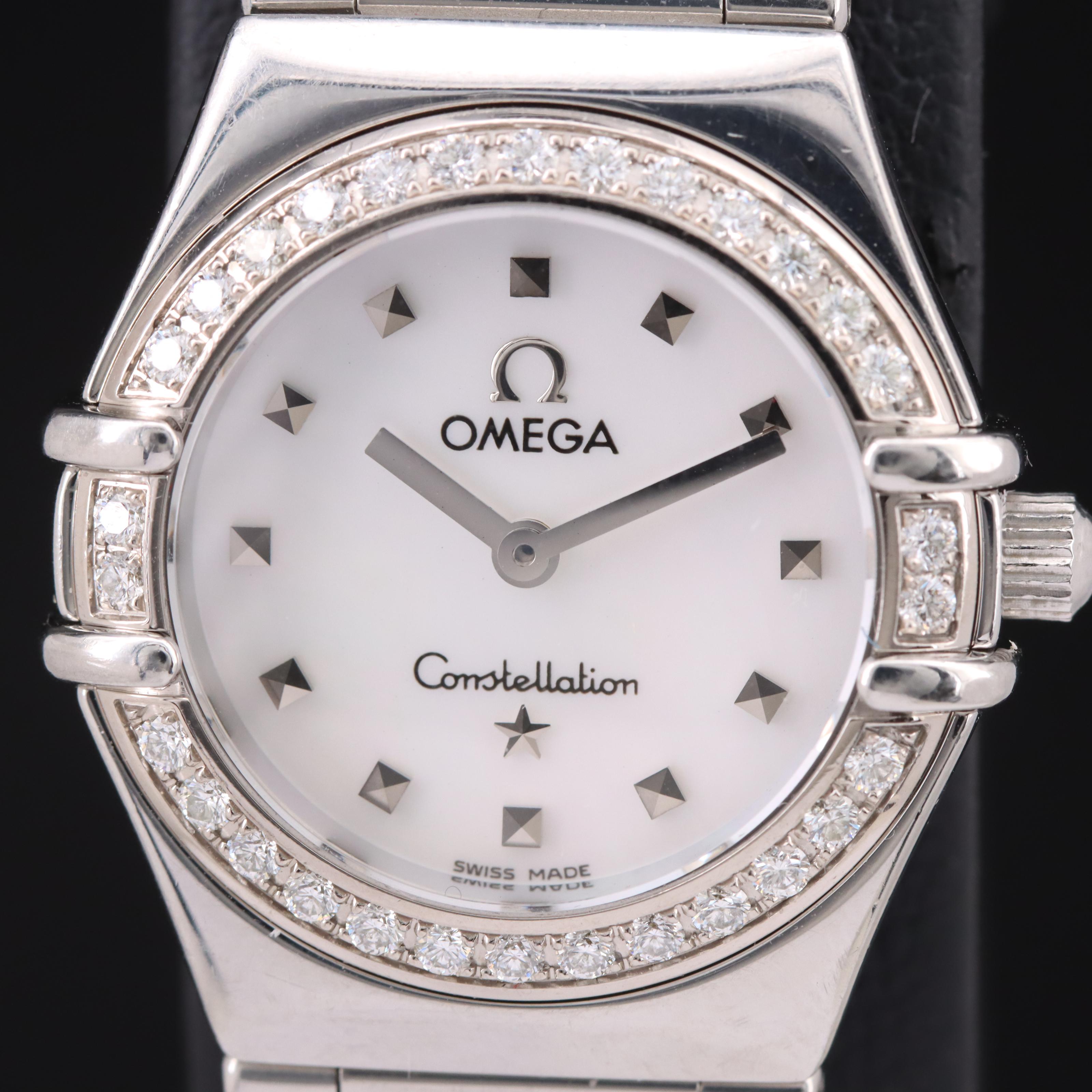 Omega Constellation Mother-of-Pearl Dial and Diamond Bezel Watch