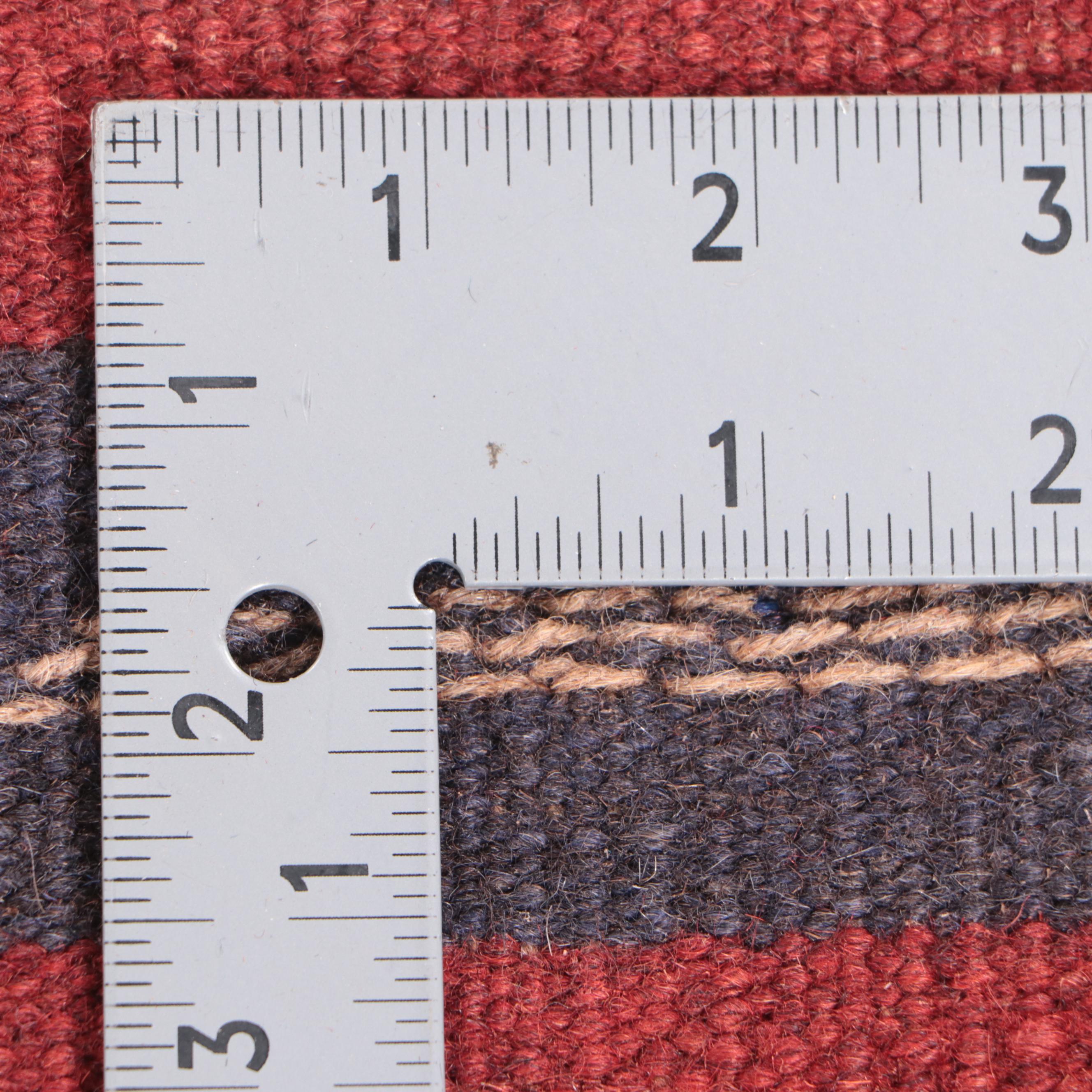 1'11 x 9'7 Hand-Knotted Afghan Mixed Technique Carpet Runner