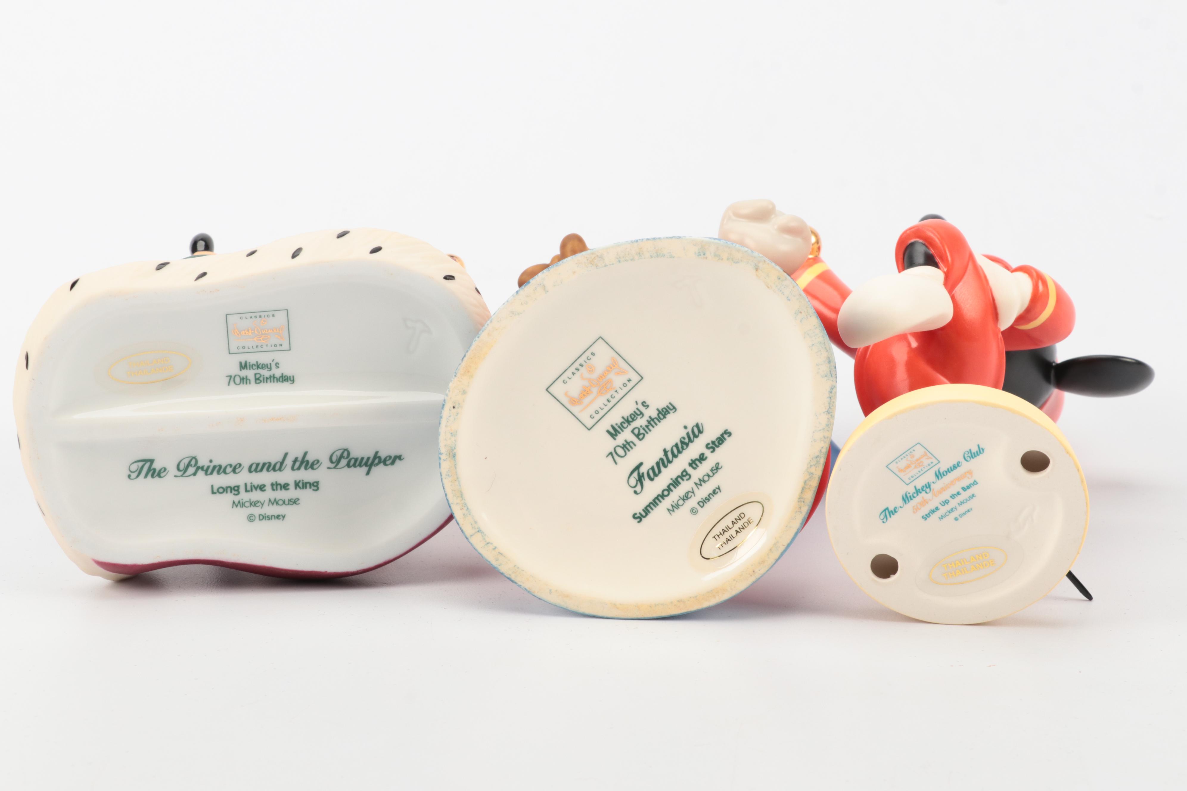 Walt Disney Classics Collection "Strike Up the Band" and Other Mickey Figurines