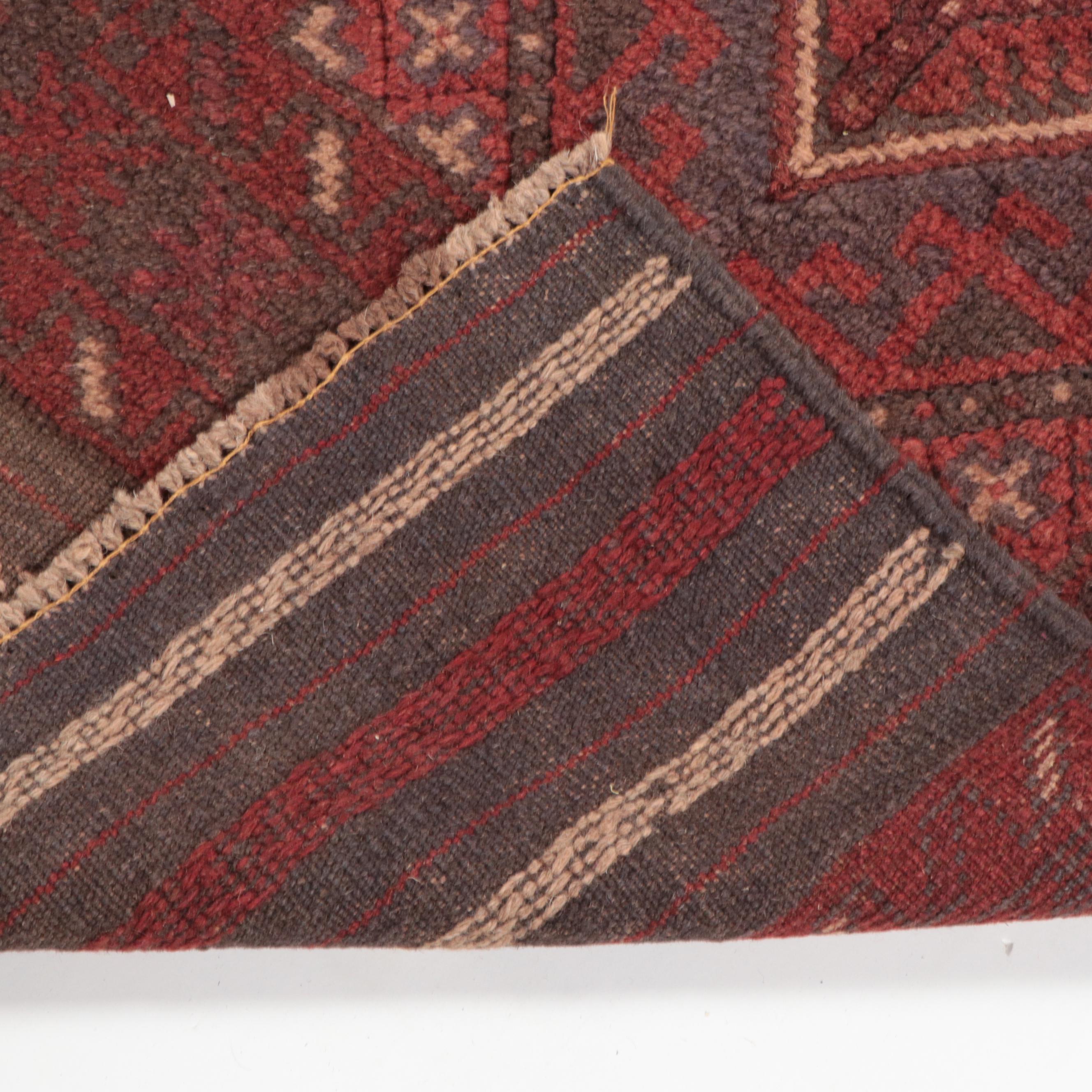 2' x 8'4 Hand-Knotted Afghan Mixed Technique Carpet Runner