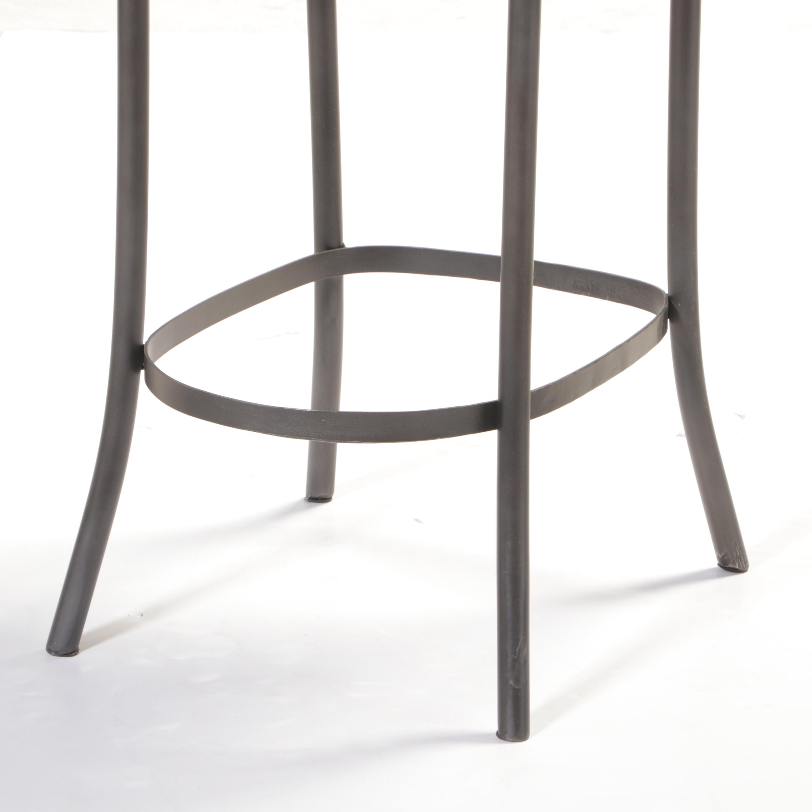 Contemporary Black Metal X-Back Stool