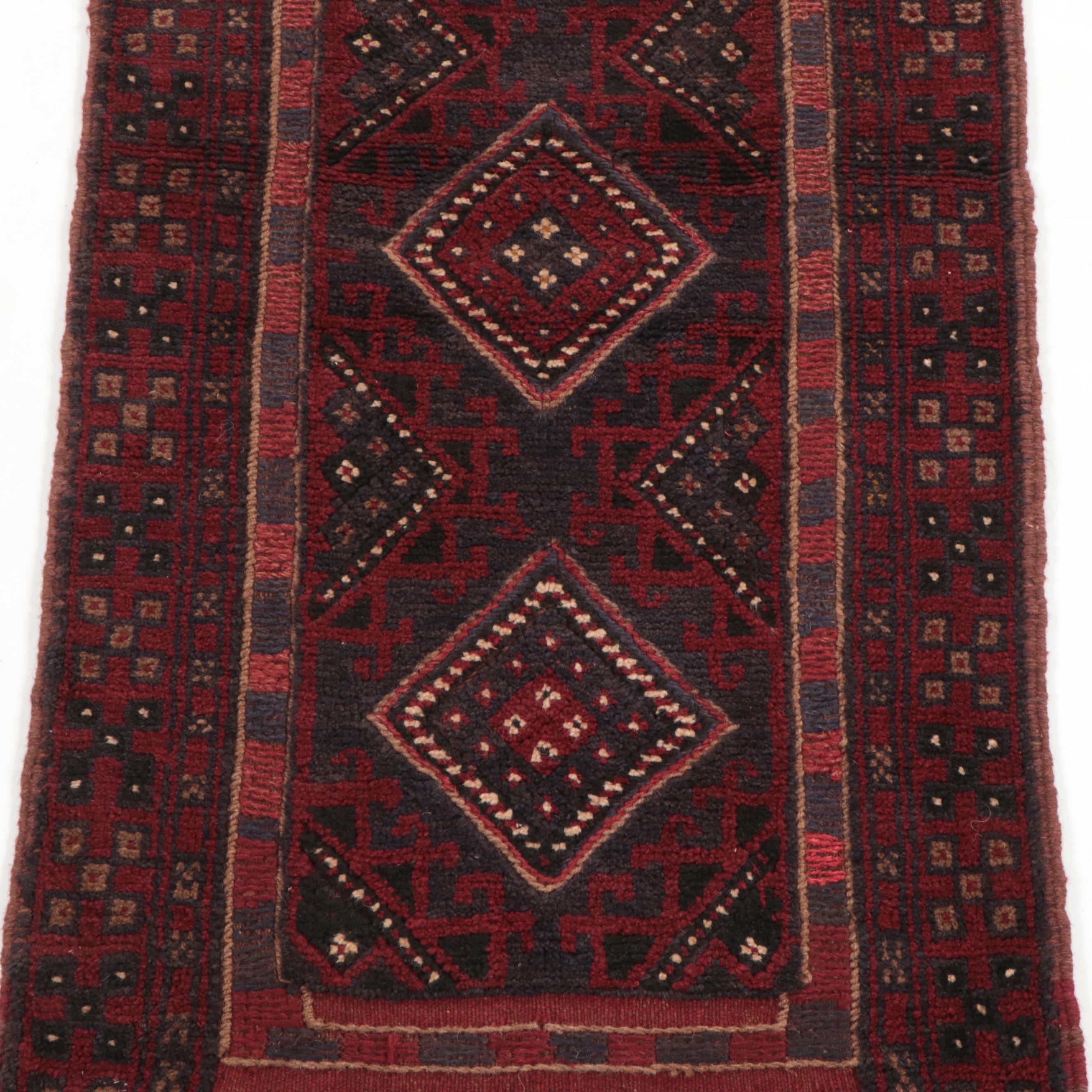 2'1 x 7'11 Hand-Knotted Afghan Mixed Technique Carpet Runner