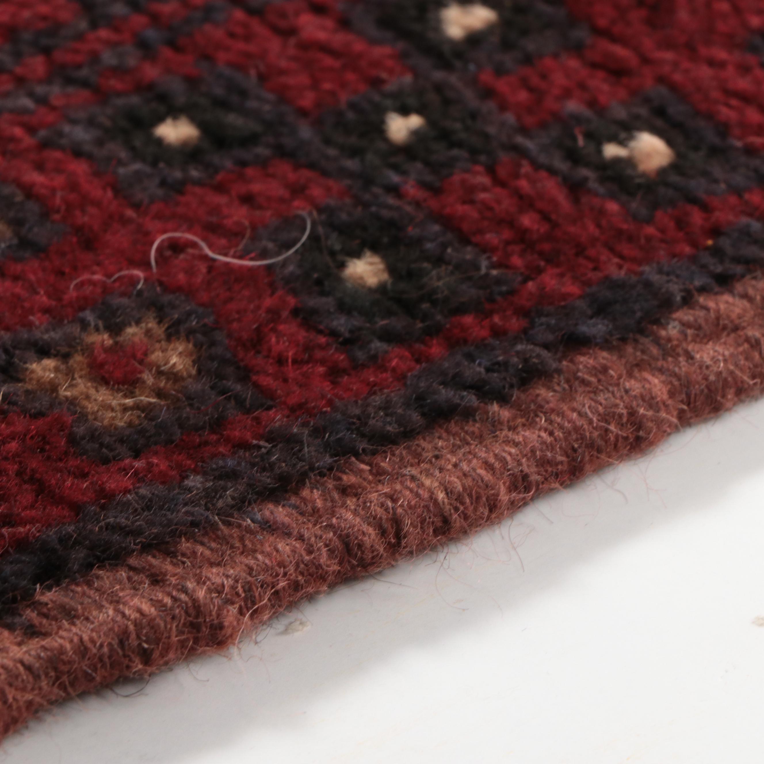 2'1 x 7'11 Hand-Knotted Afghan Mixed Technique Carpet Runner