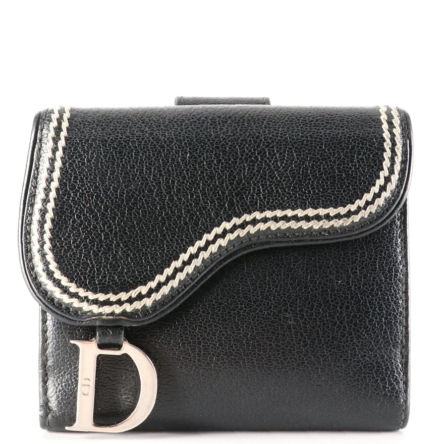 Christian Dior Leather Saddle Compact Wallet