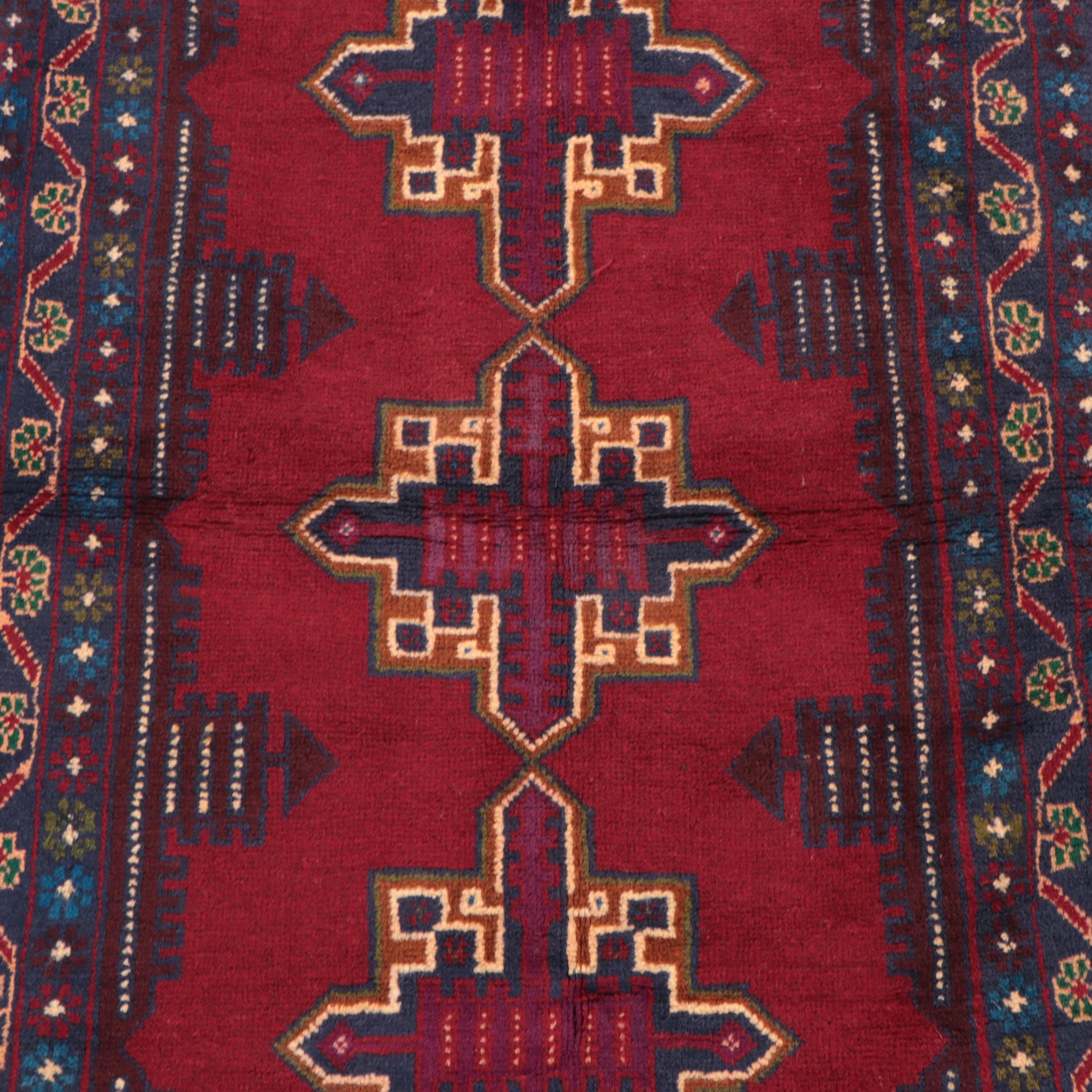 2'11 x 4'4 Hand-Knotted Afghan Taimani Accent Rug