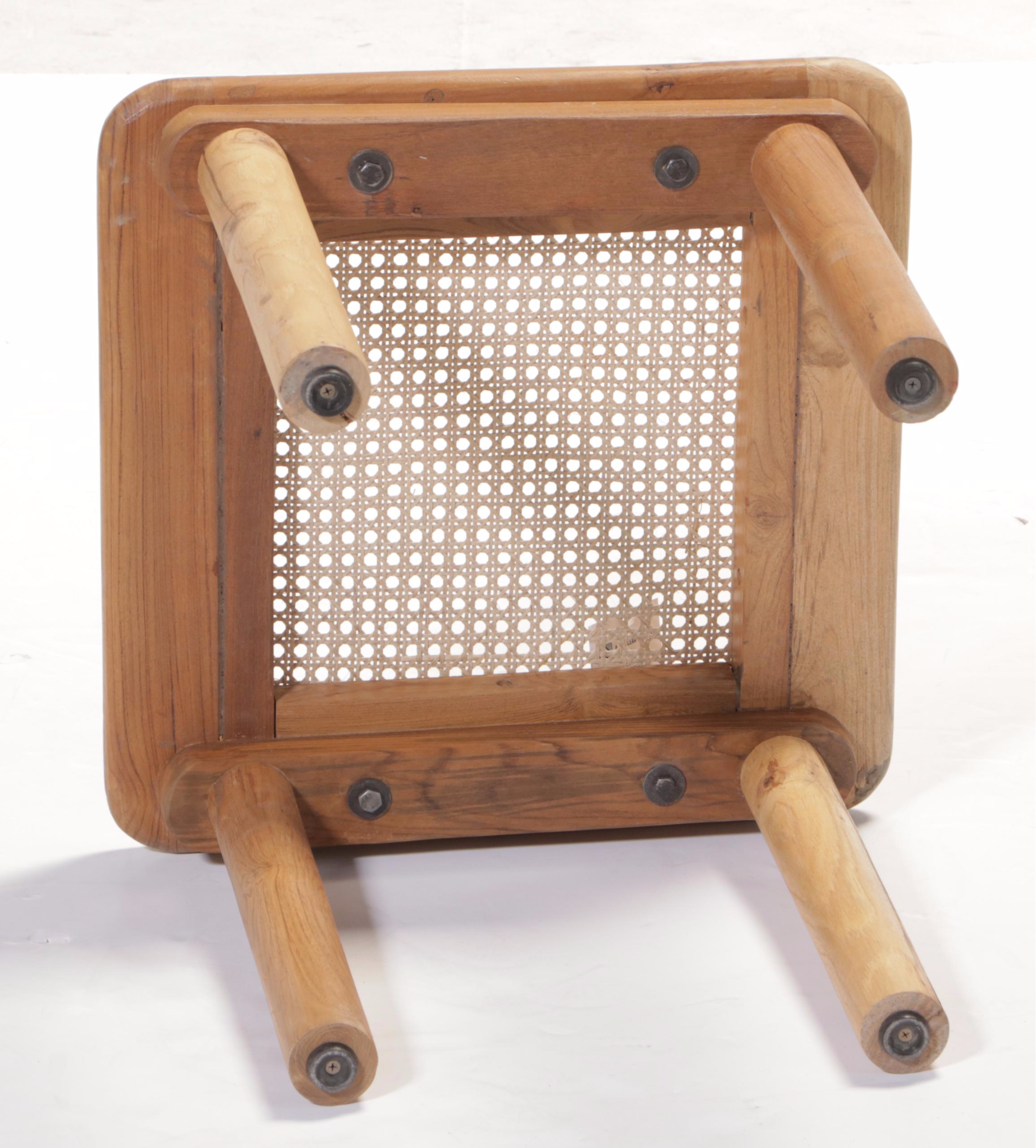 Blue Ocean Traders Nimes Cane and Wood Side Table