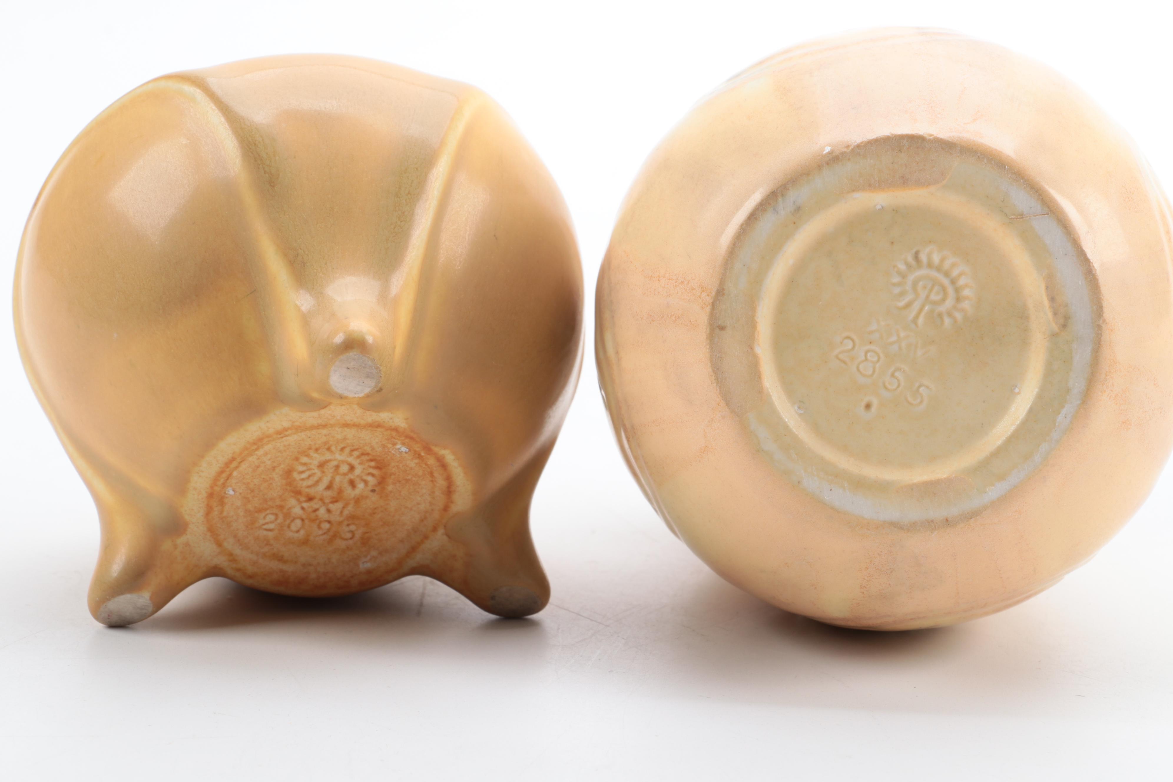 Rookwood Pottery Mustard Matte Glaze Vases and More, 1920s