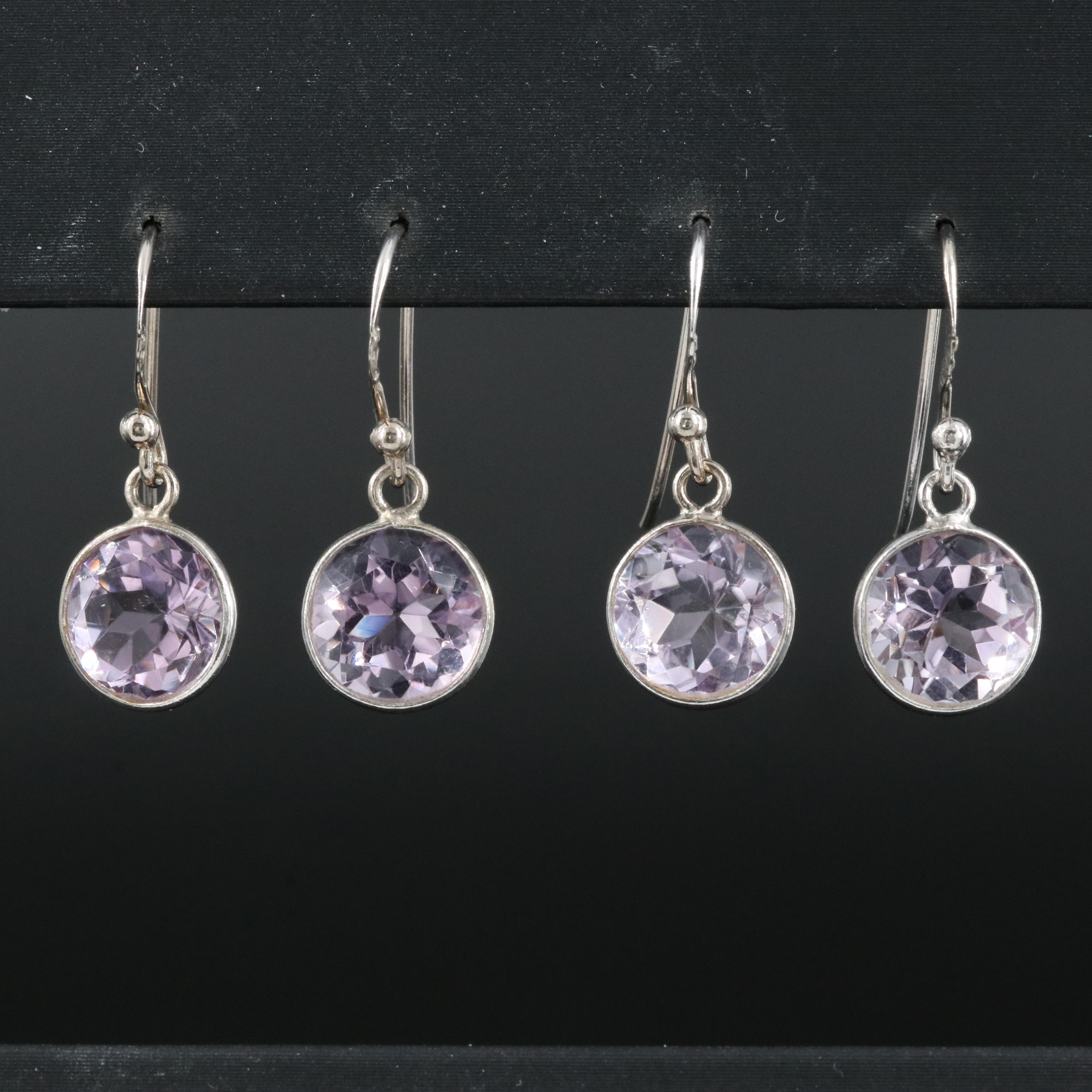 Sterling Amethyst Earrings