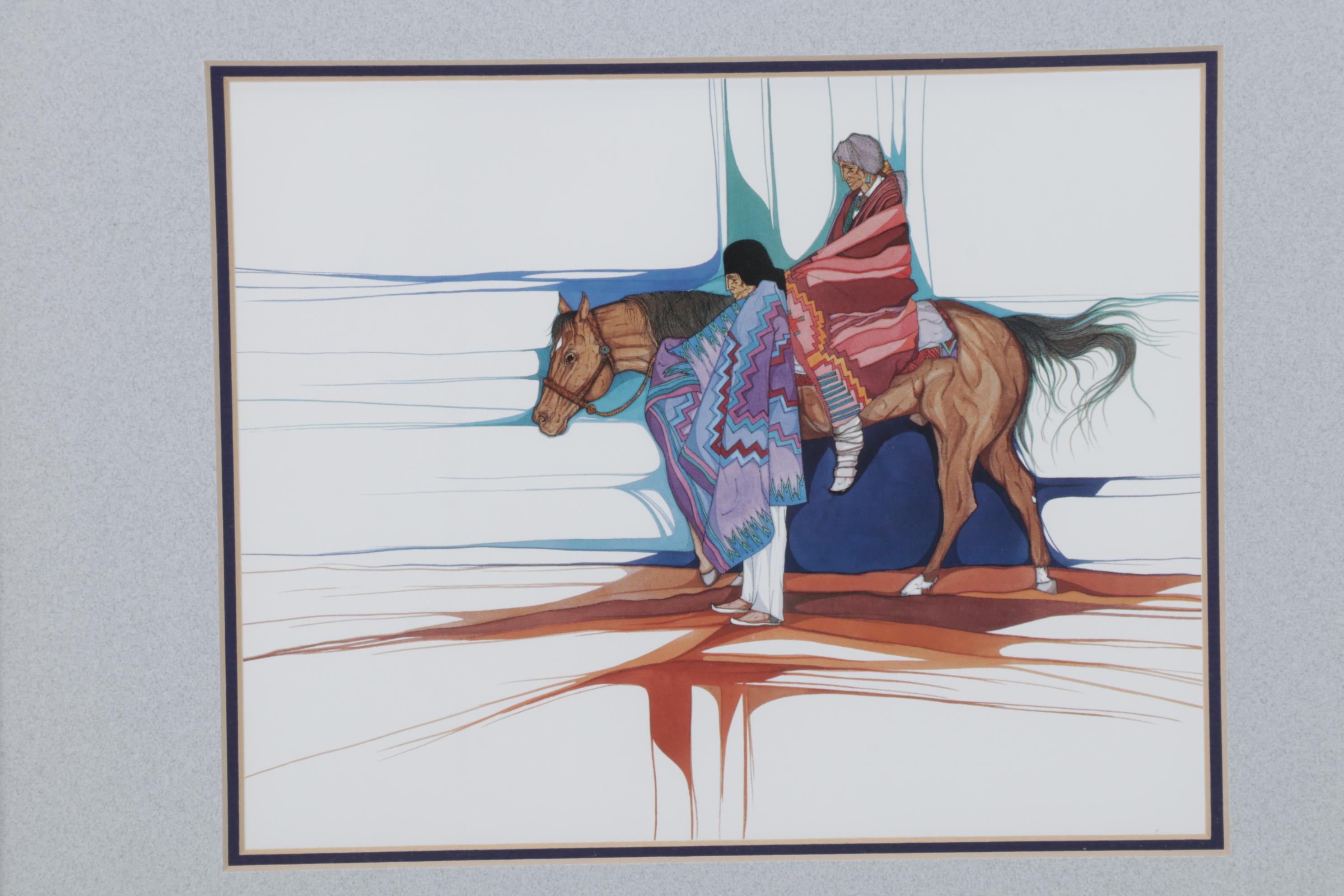 Antowine Warrior and Amado Peña Offset Lithographs, Late 20th Century