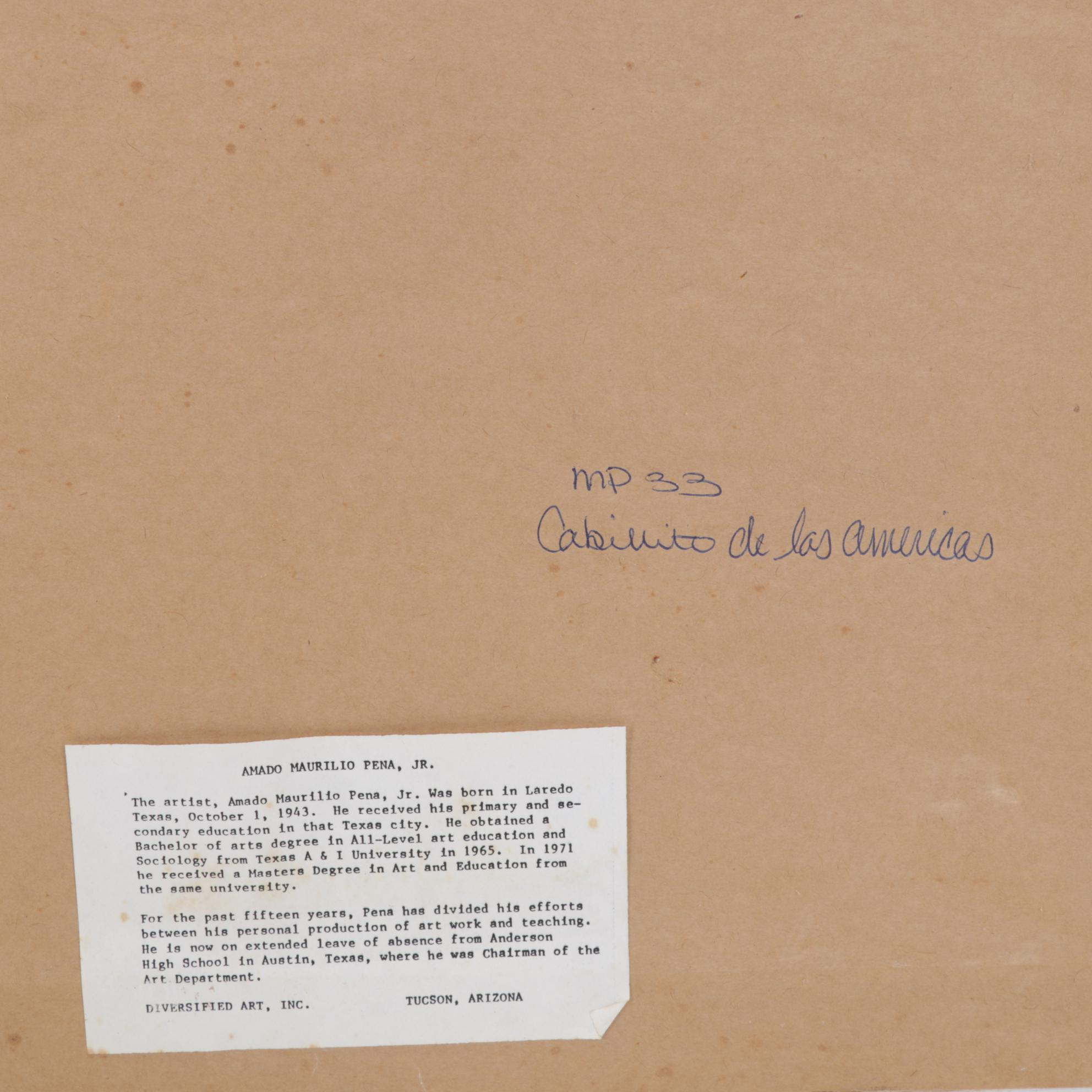 Antowine Warrior and Amado Peña Offset Lithographs, Late 20th Century