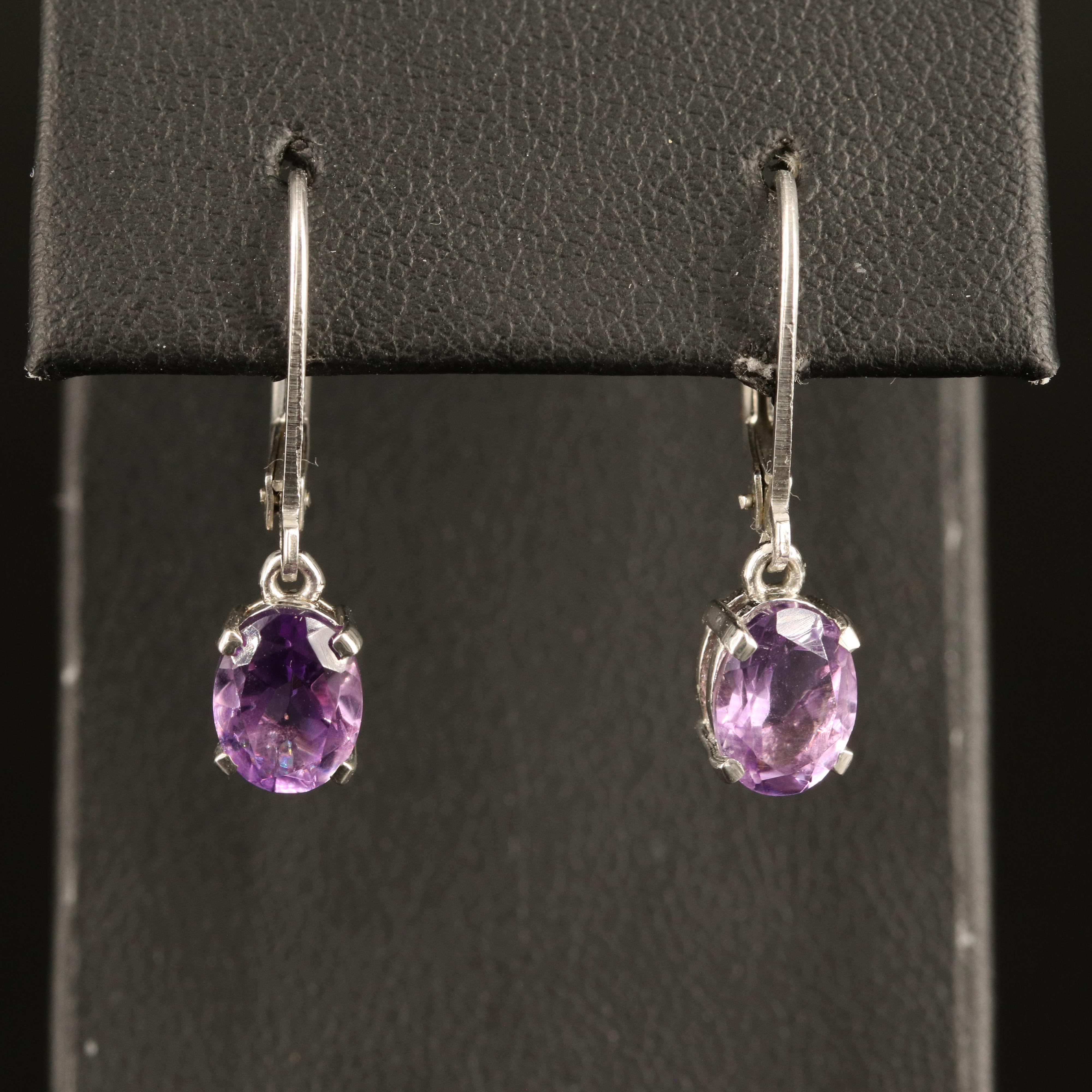 Sterling Amethyst Earrings