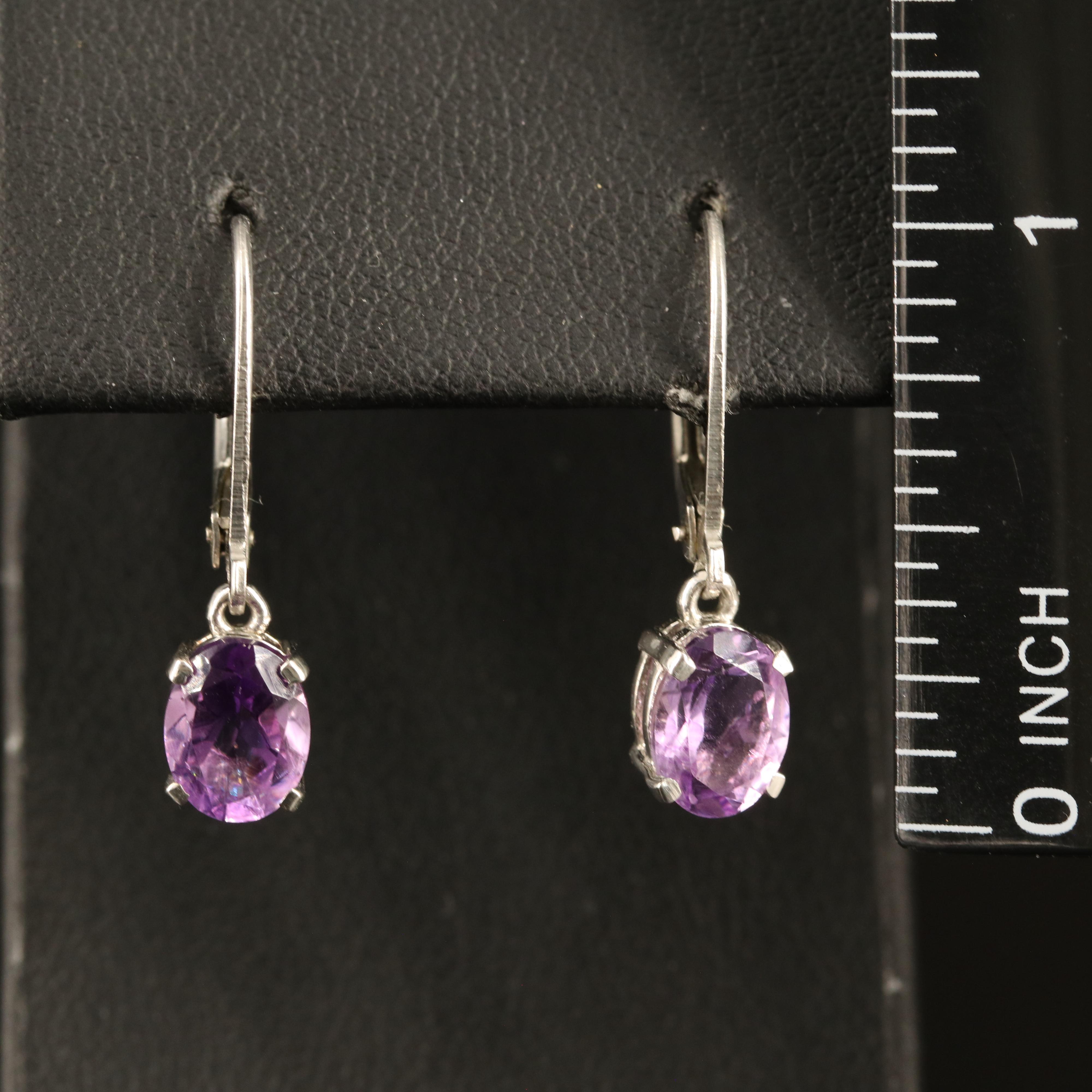 Sterling Amethyst Earrings
