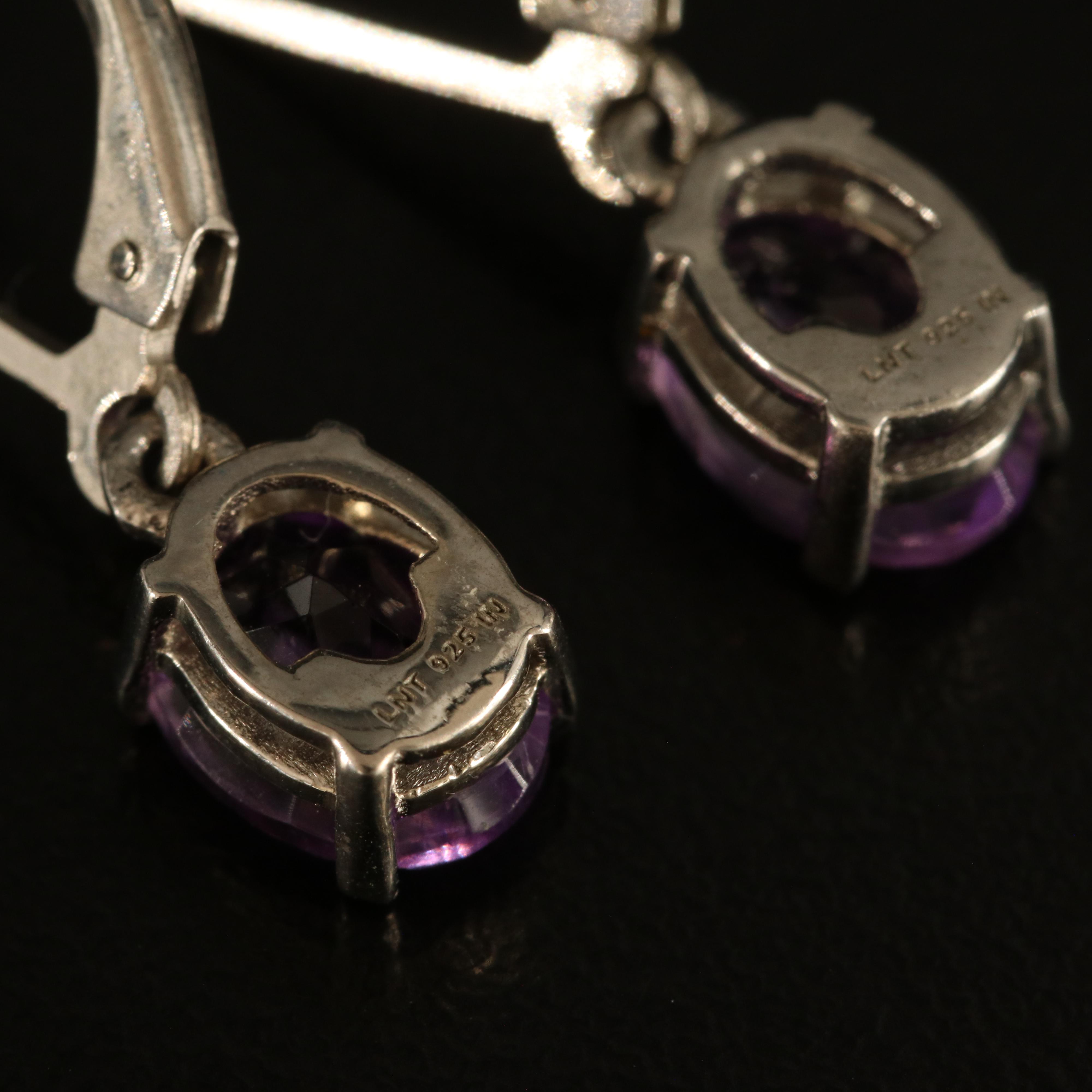 Sterling Amethyst Earrings