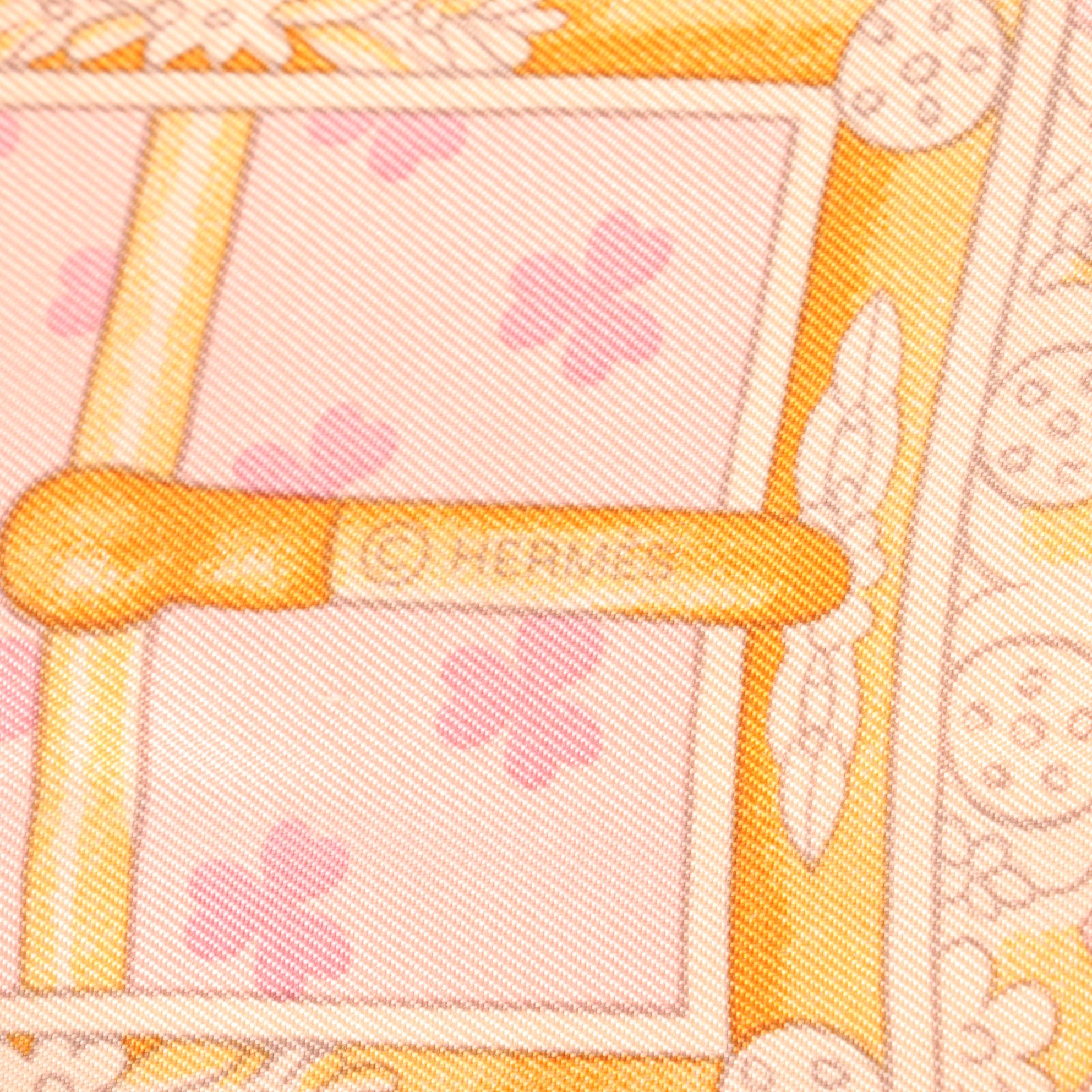 Hermès "Boucles et Galons du Tsar" Wash Scarf 90 in Silk Twill