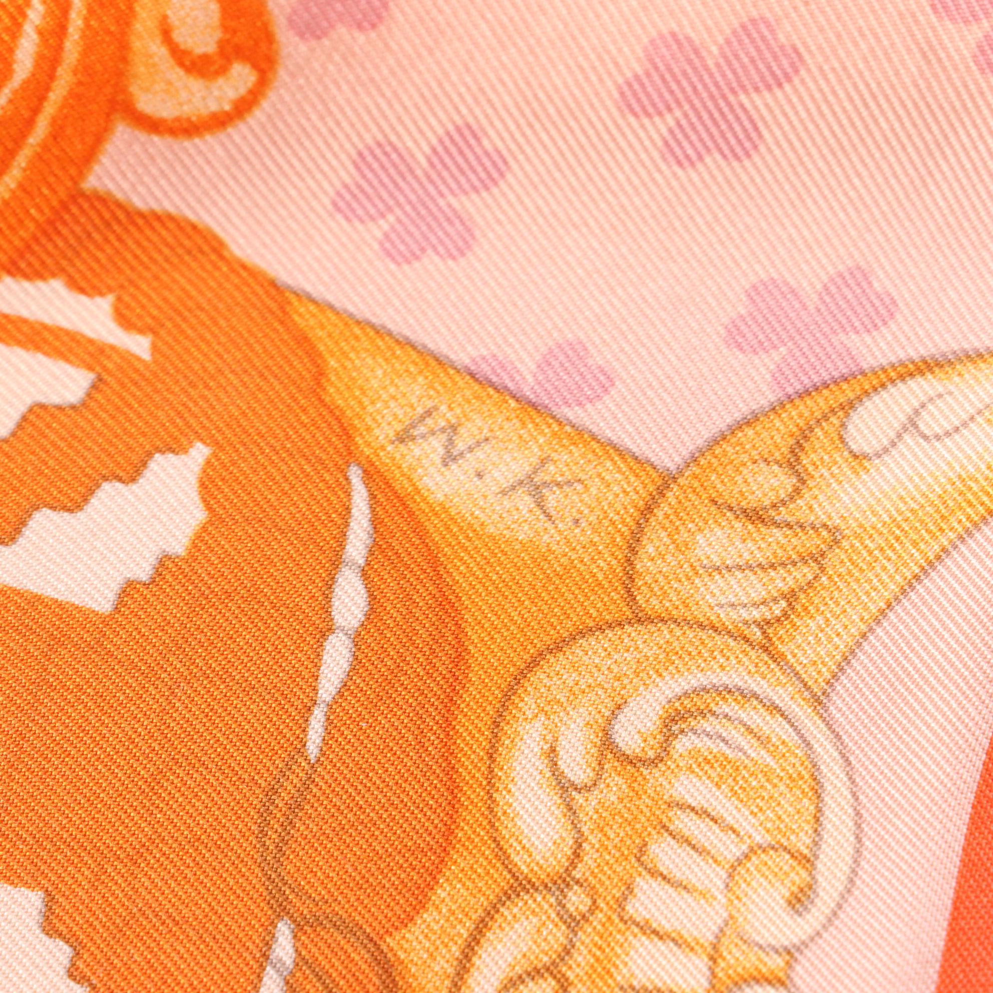 Hermès "Boucles et Galons du Tsar" Wash Scarf 90 in Silk Twill