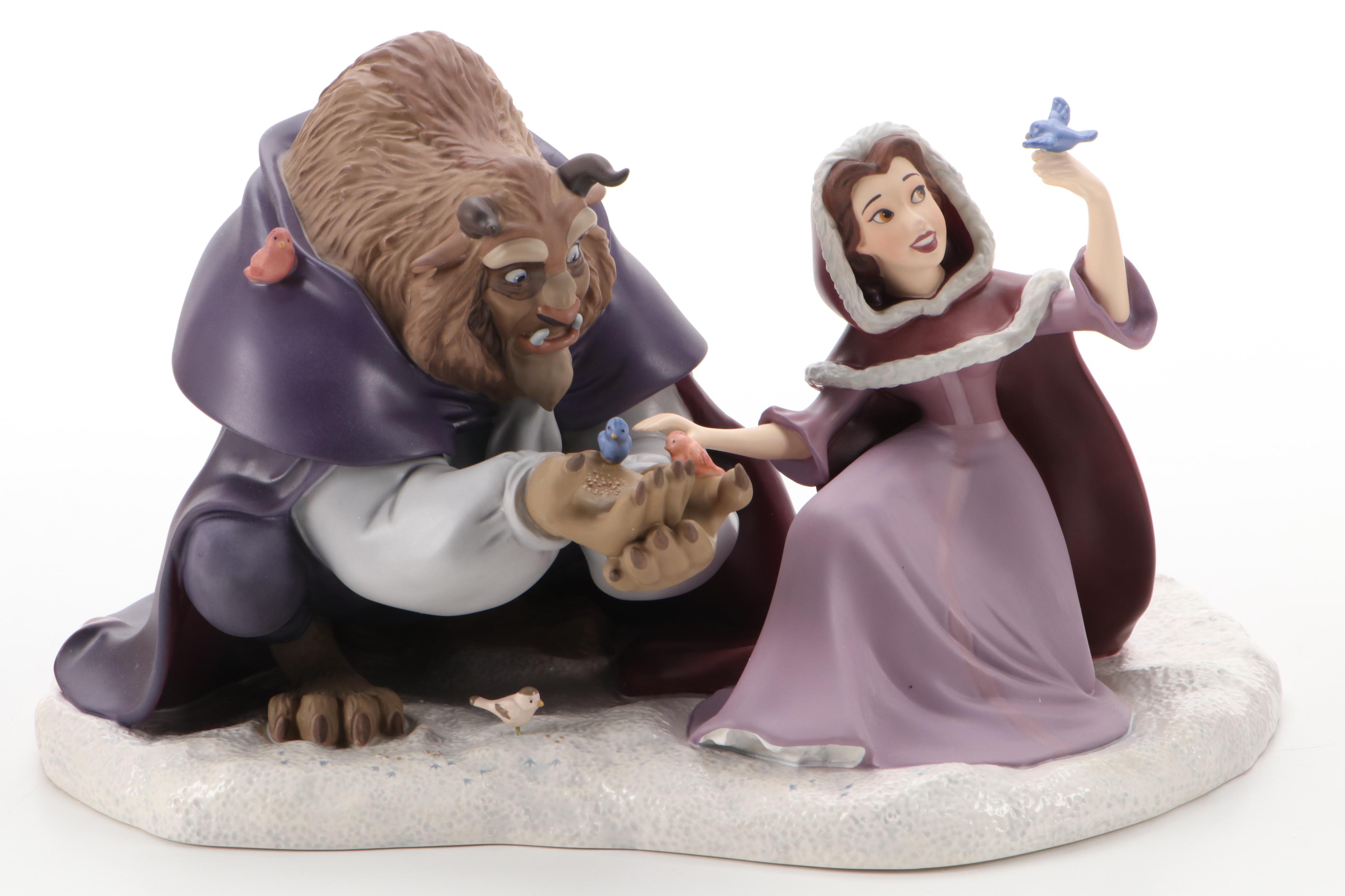 Classics Walt Disney Collection Ceramic Figurines Including "Belle & Beast"