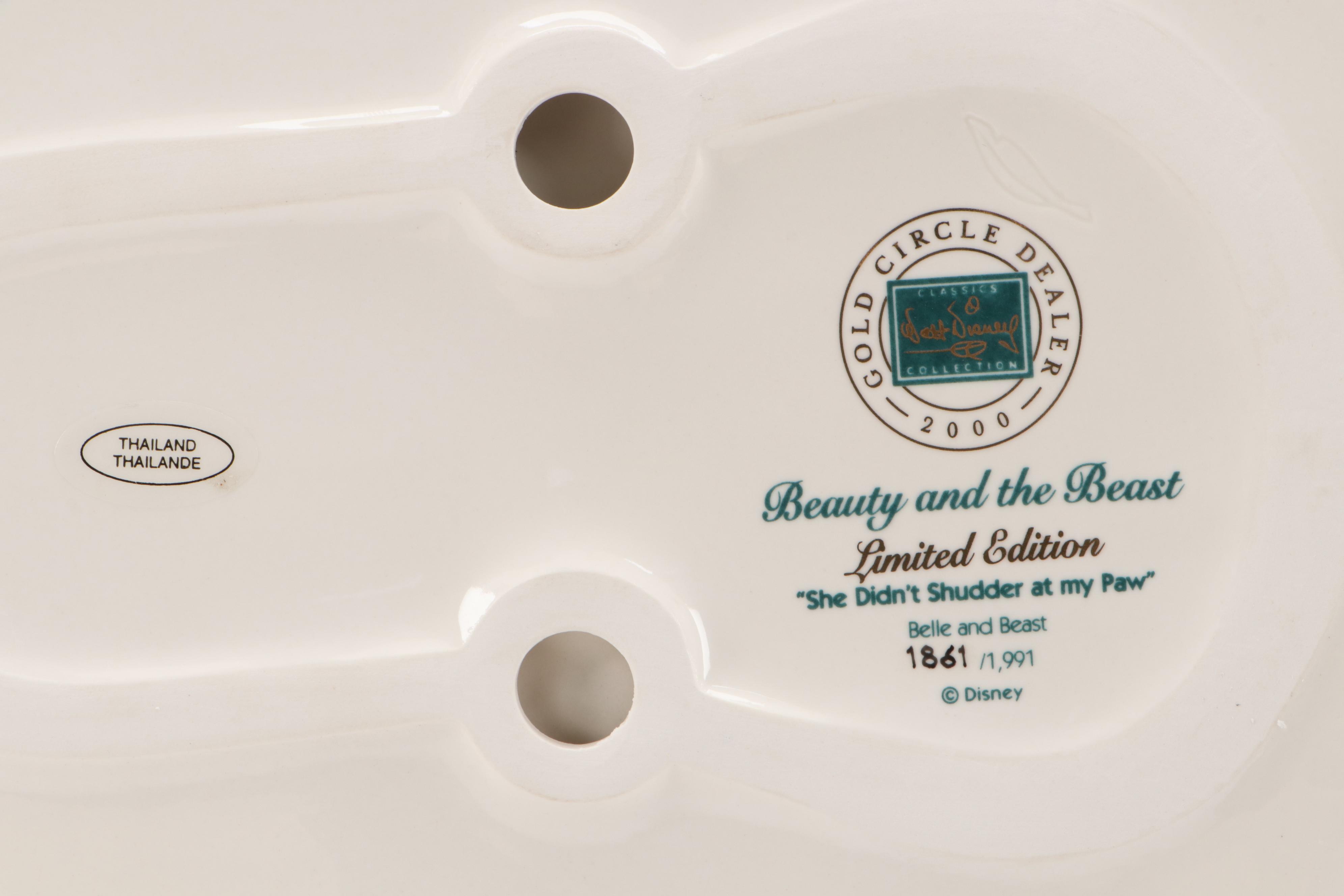 Classics Walt Disney Collection Ceramic Figurines Including "Belle & Beast"