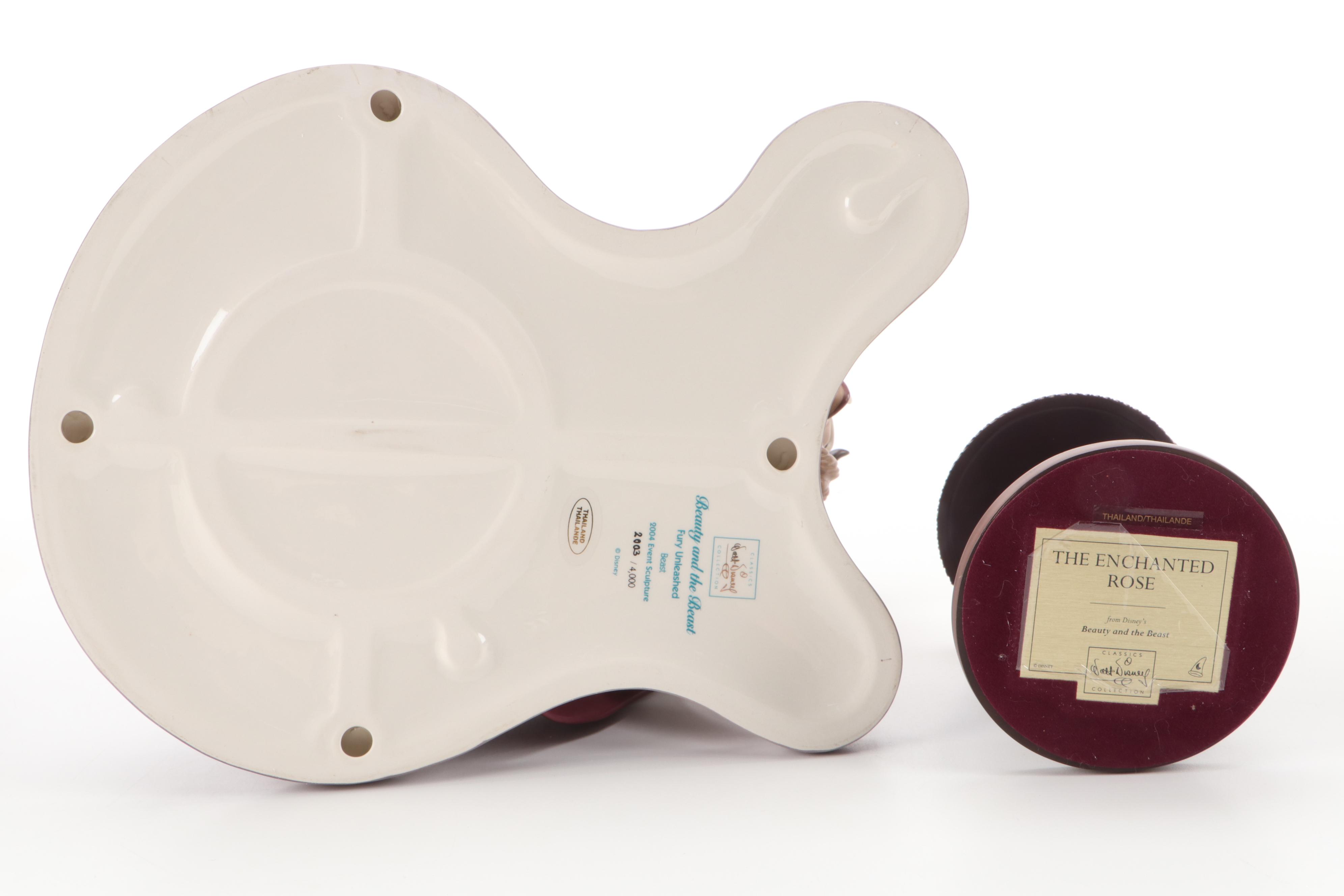 Classics Walt Disney Collection Ceramic Figurines Including "Belle & Beast"