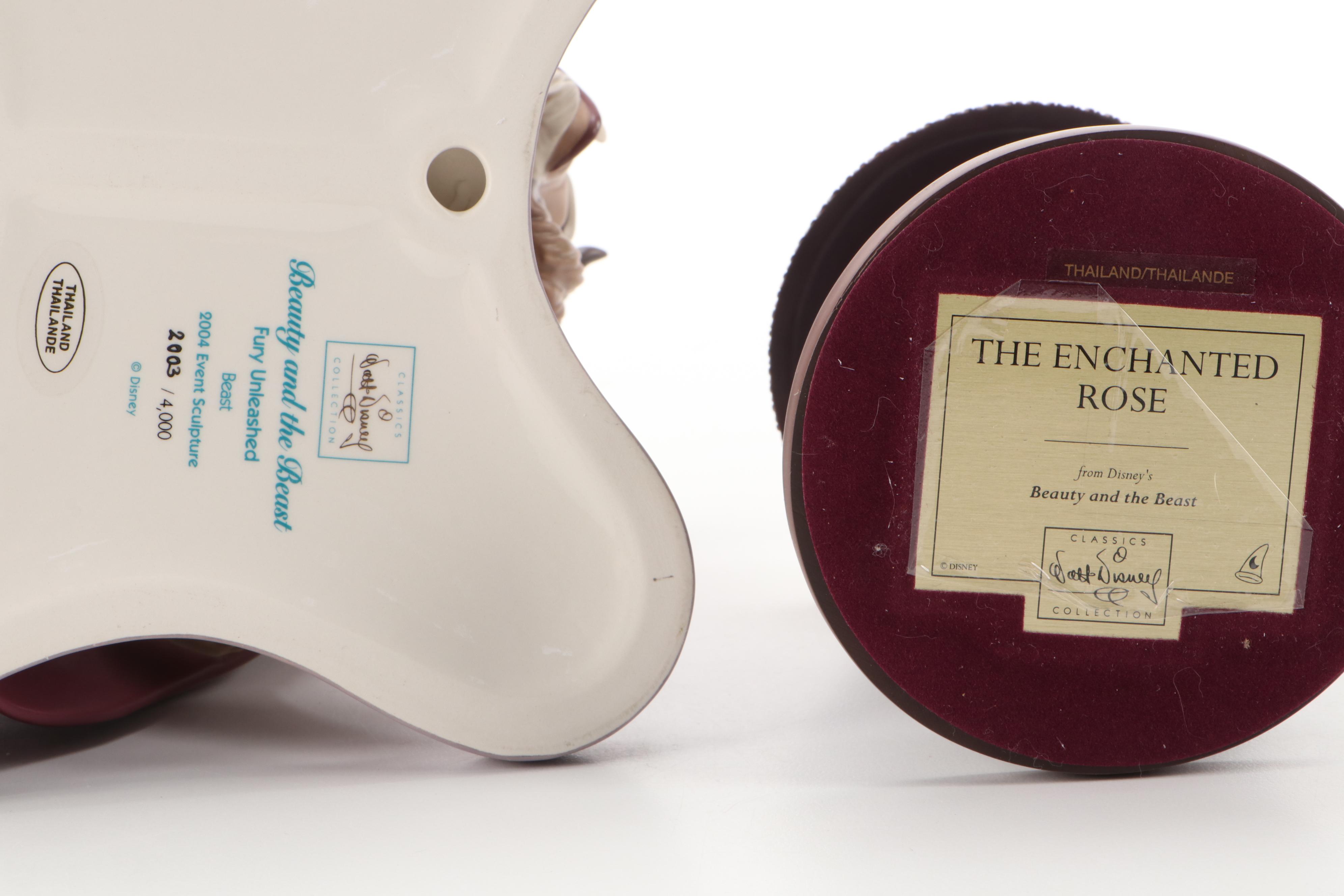 Classics Walt Disney Collection Ceramic Figurines Including "Belle & Beast"